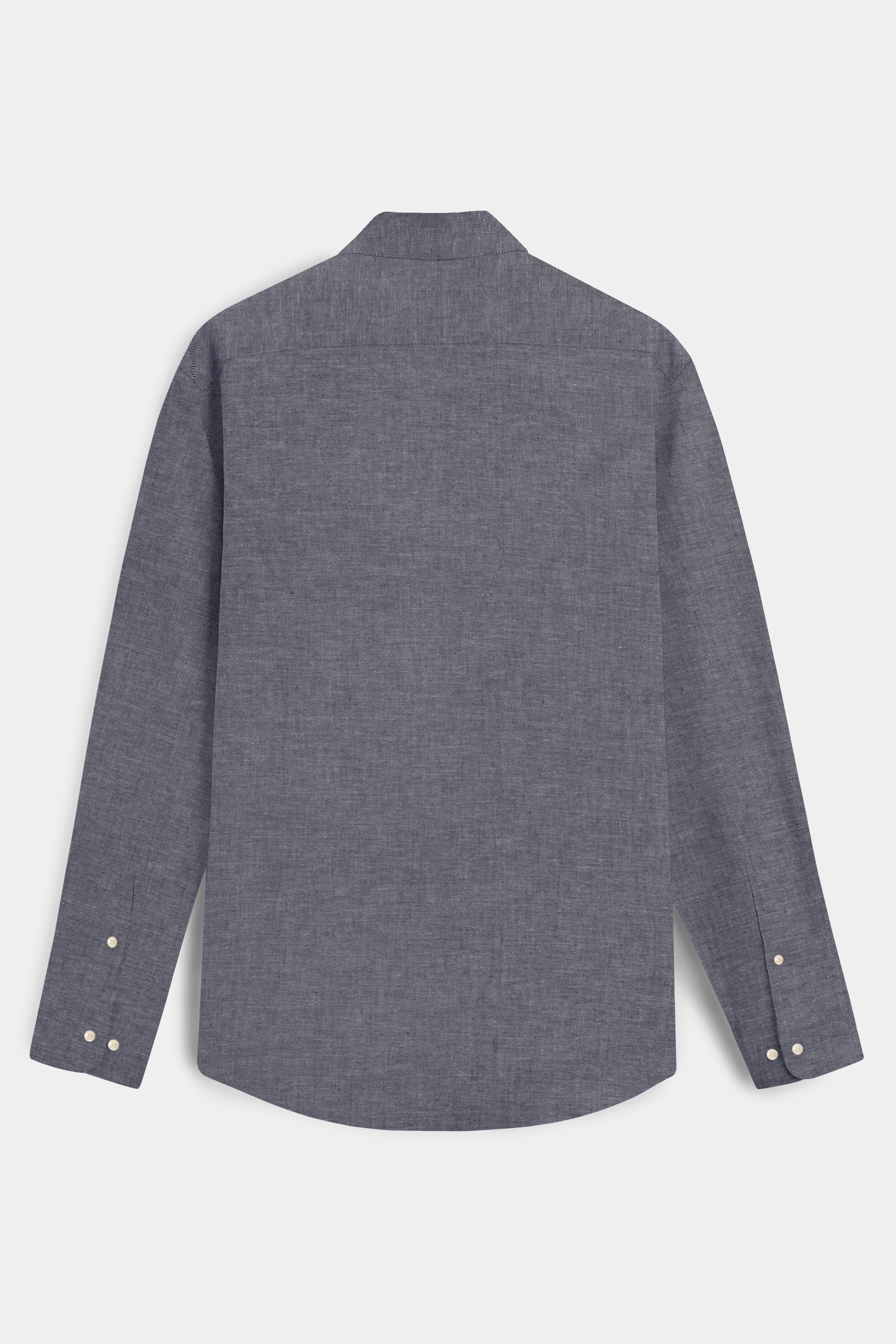 Spun Pearl Gray Floral Royal Oxford Designer Shirt