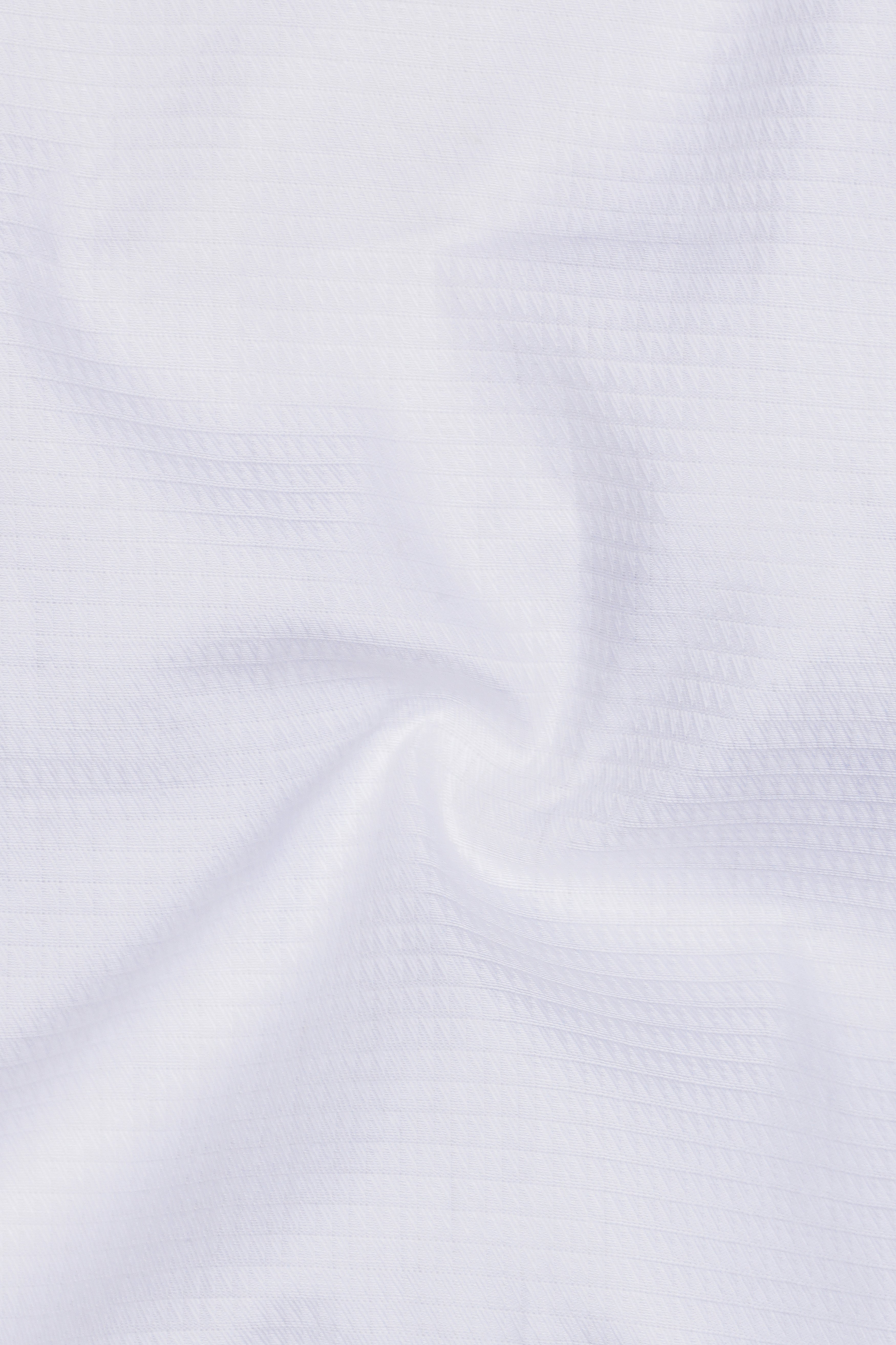 Bright White Dobby Textured Premium Giza Cotton Designer Shirt