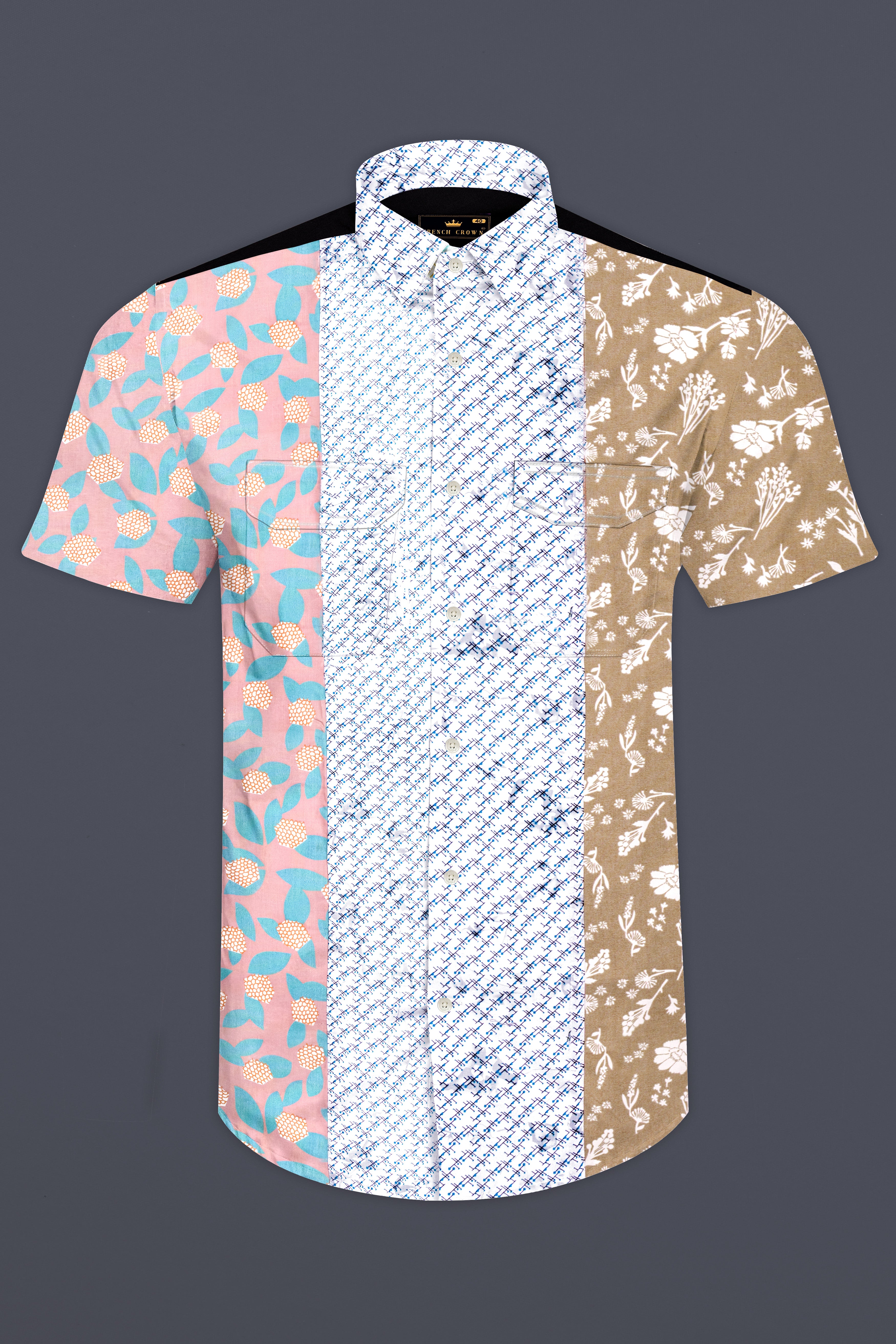 Acapulco Green with Jade Black Super Soft Premium Cotton Designer Shirt