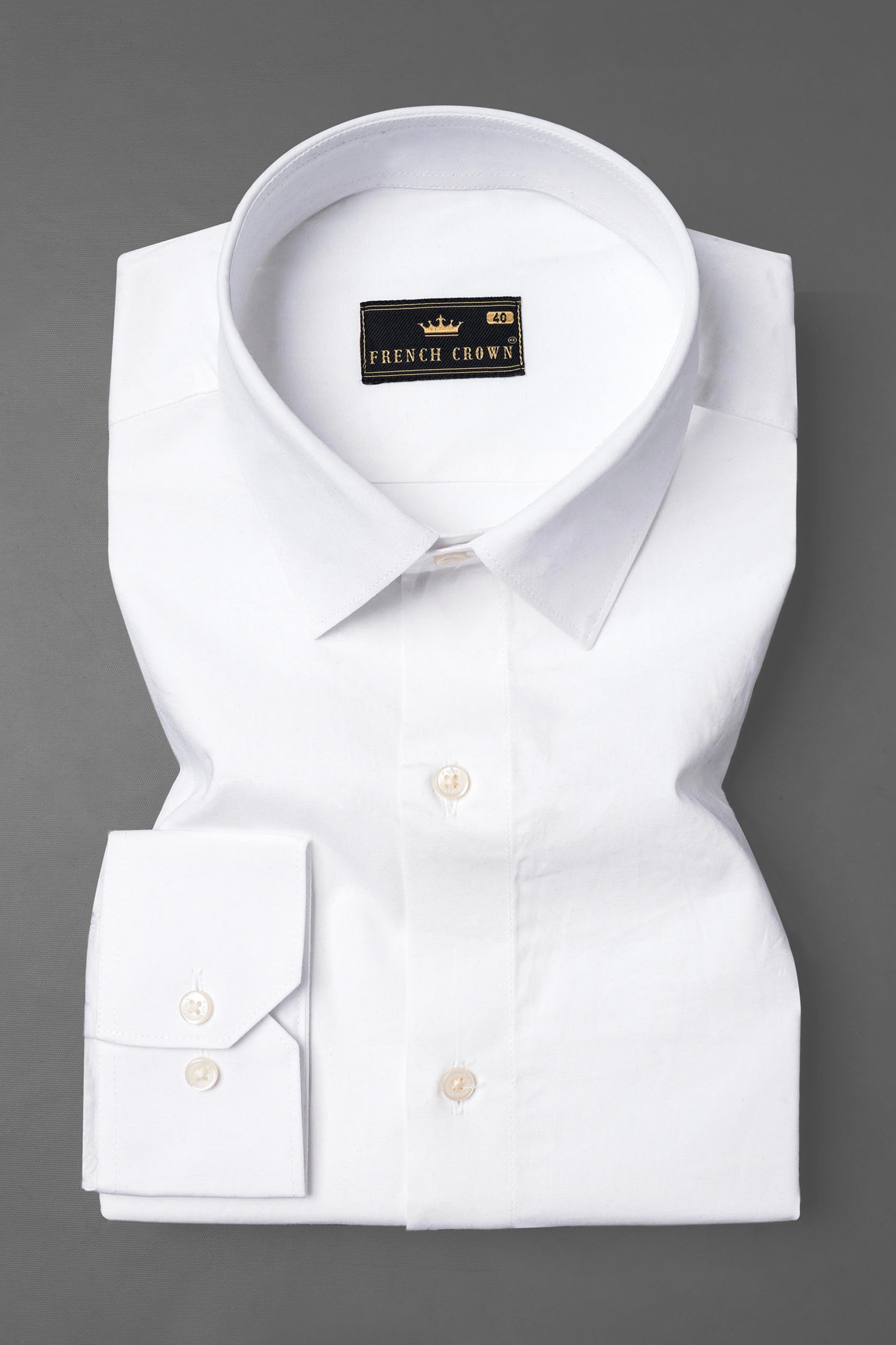 Bright White With Multi Coloured Plaid Super Soft Premium Cotton Half and Half Designer Shirt