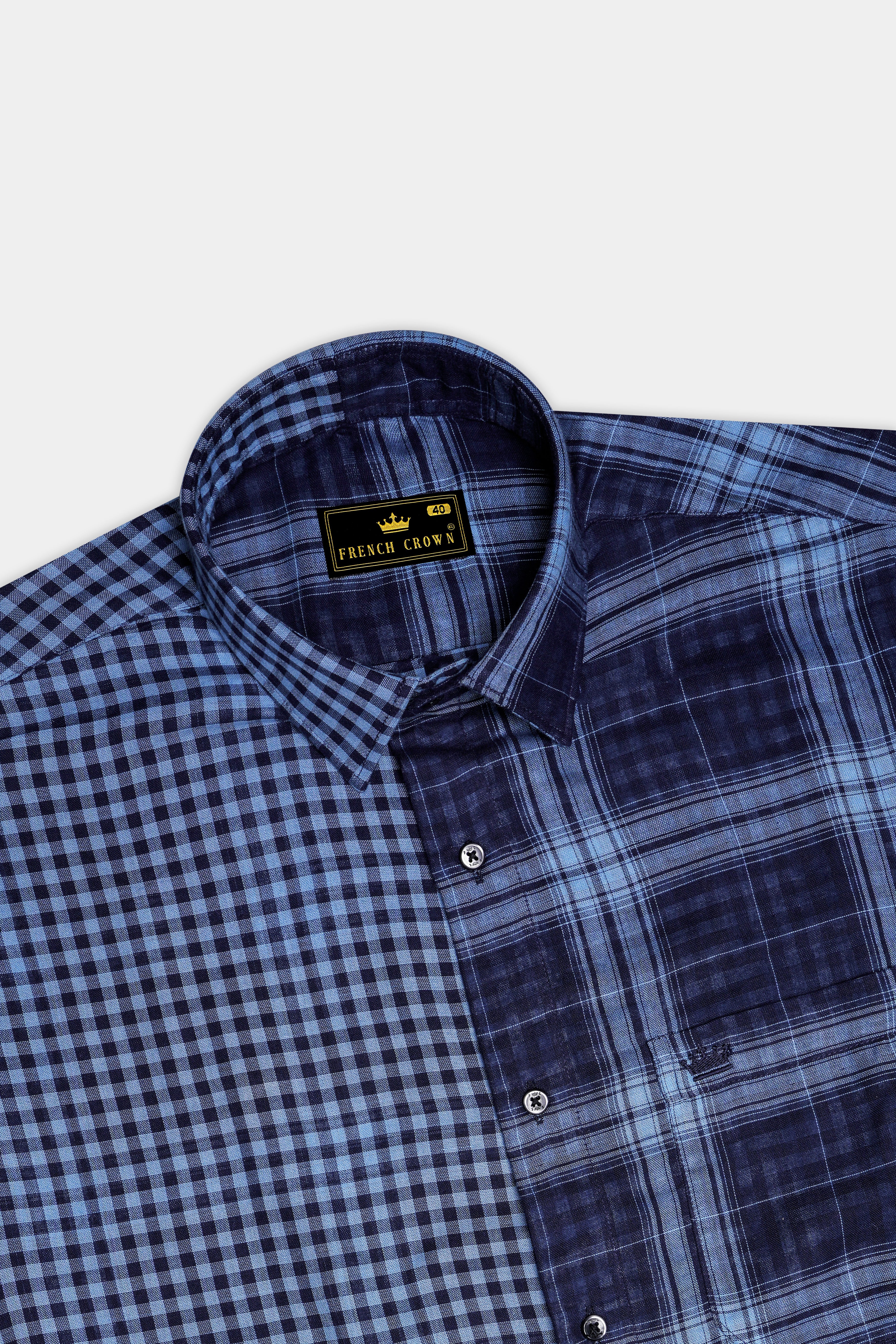 Blue and Pigeon Post Blue Royal Oxford Designer Shirt