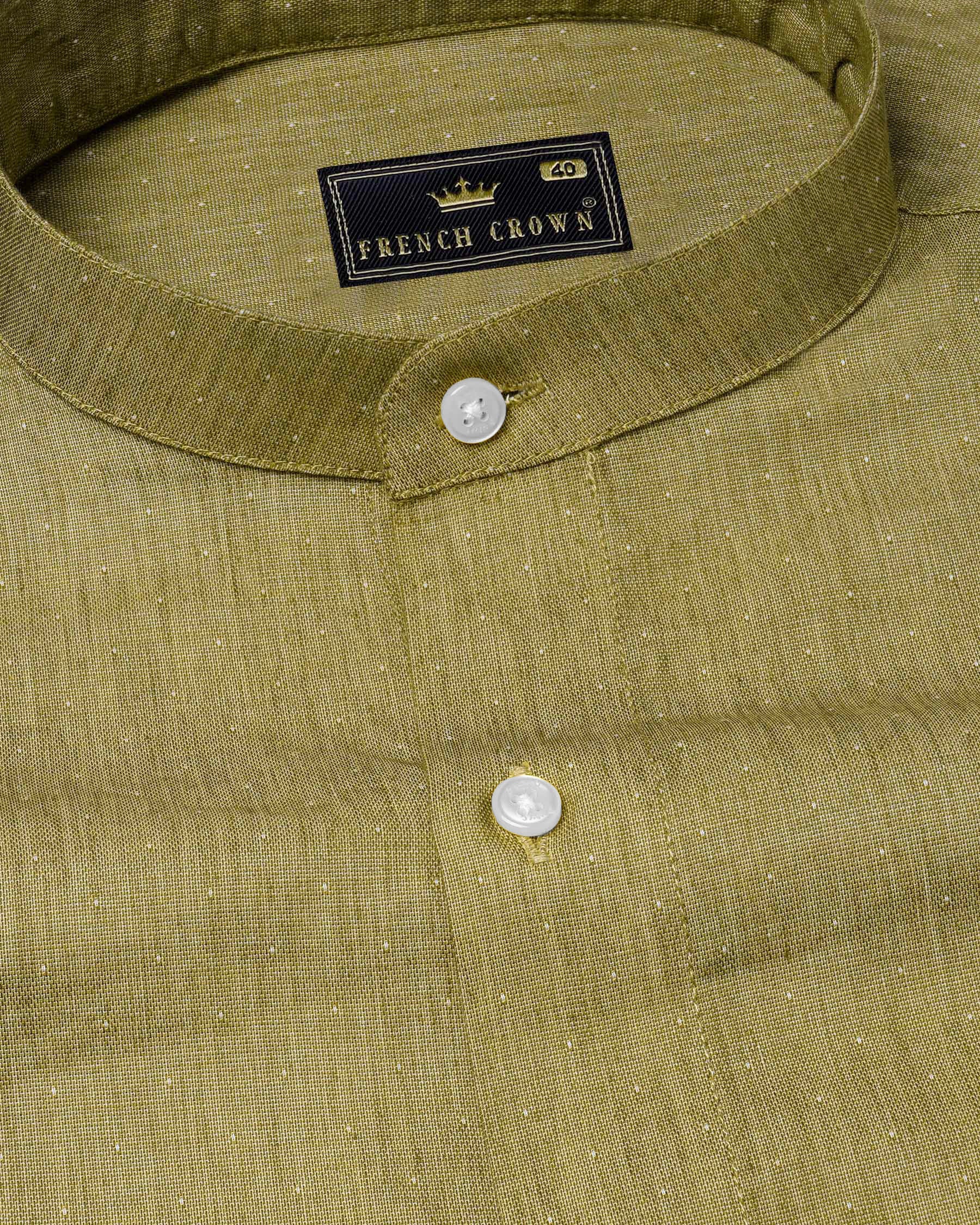 Museli Brown Dobby Textured Premium Giza Cotton Shirt