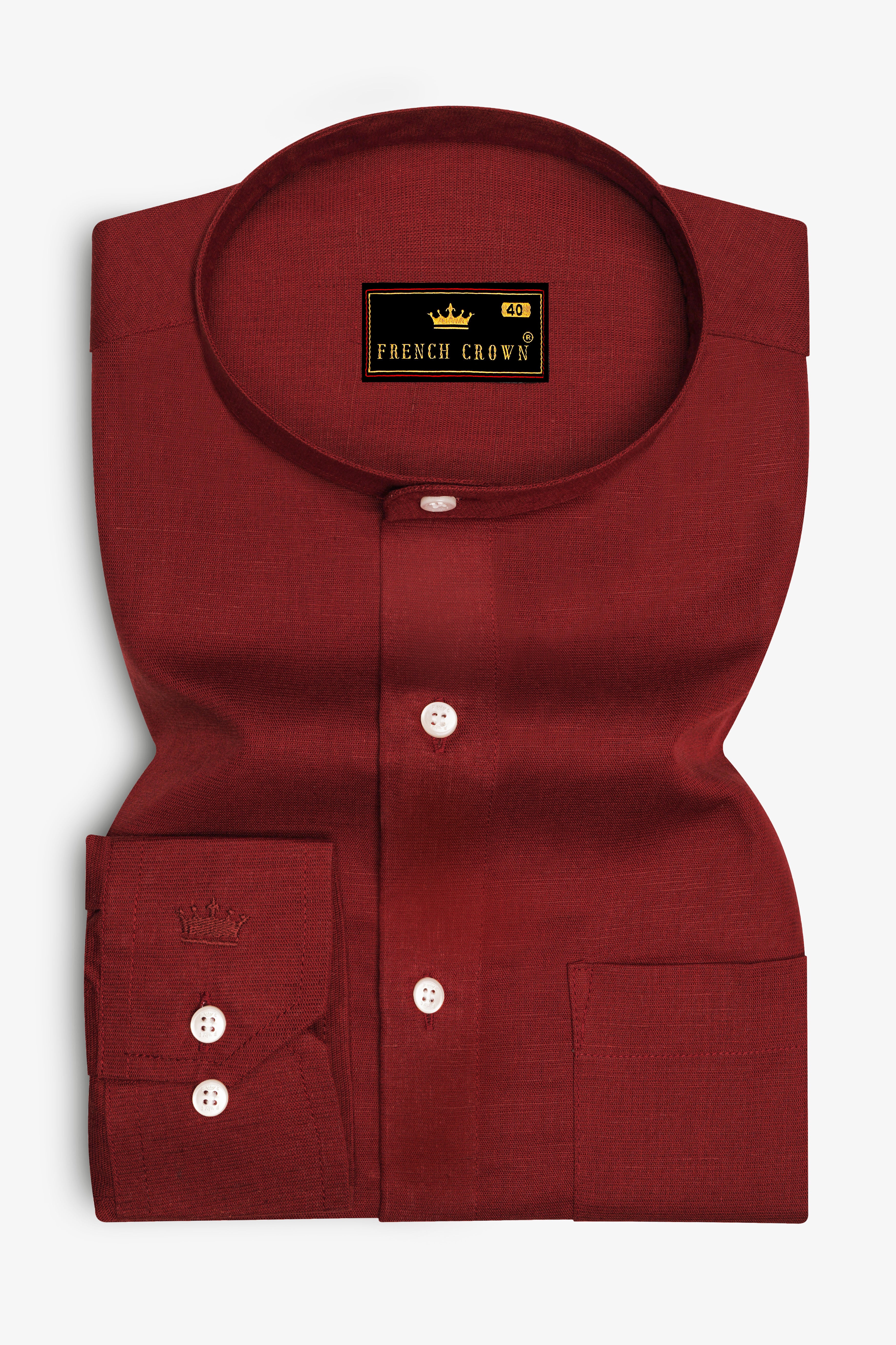 Nutmeg Red Luxurious Linen Shirt