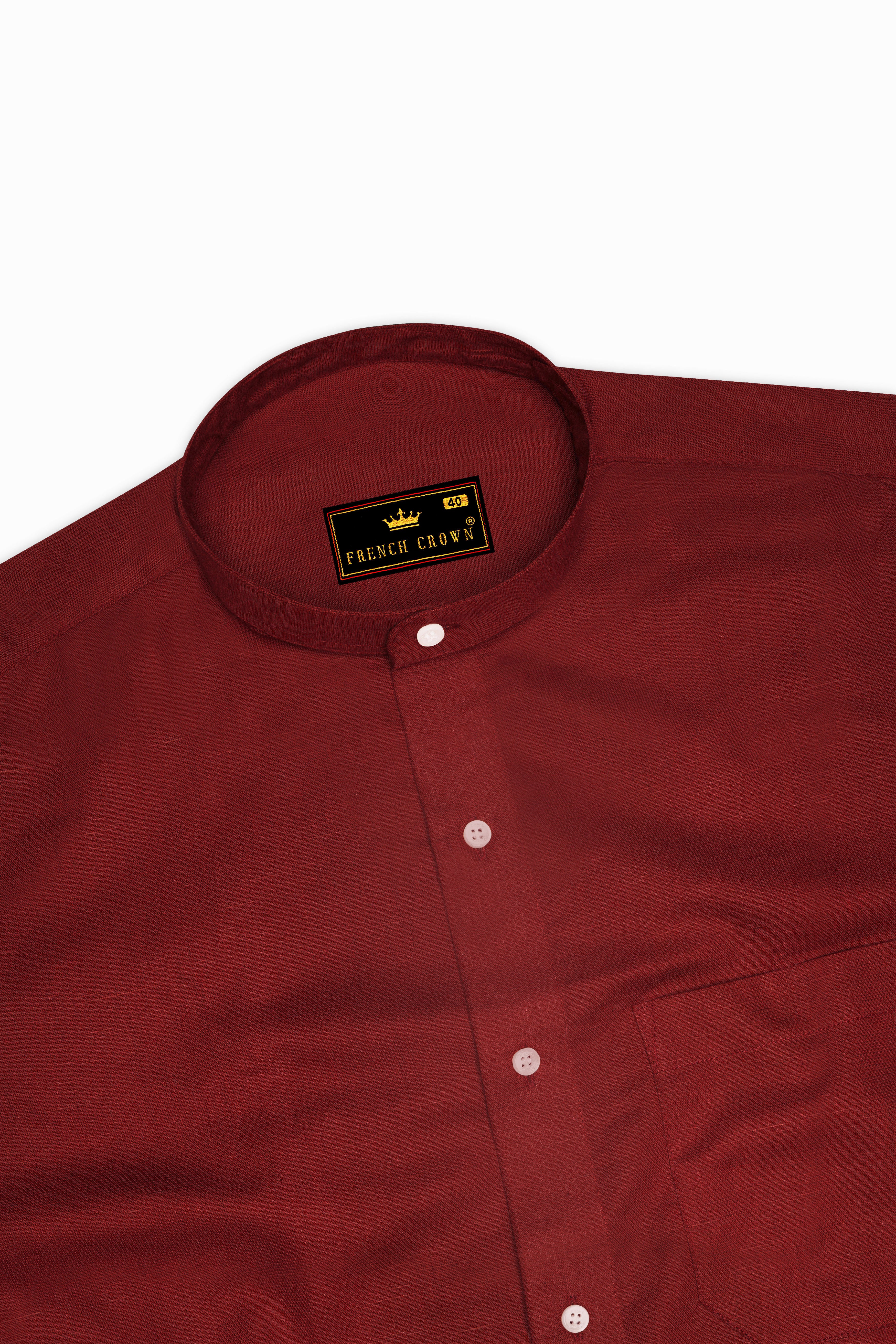 Nutmeg Red Luxurious Linen Shirt