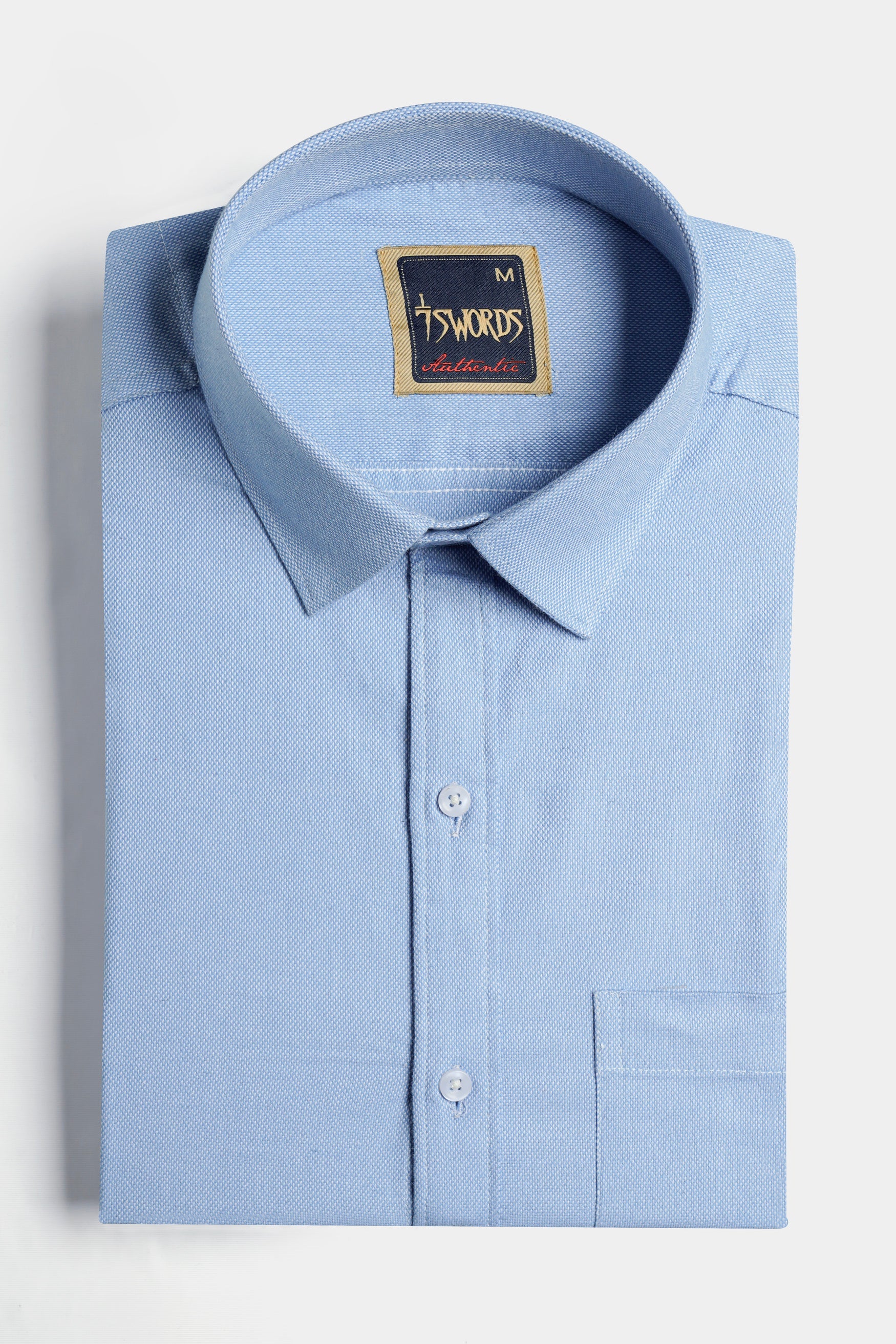 7swords-Spindle Blue Premium Cotton Shirt