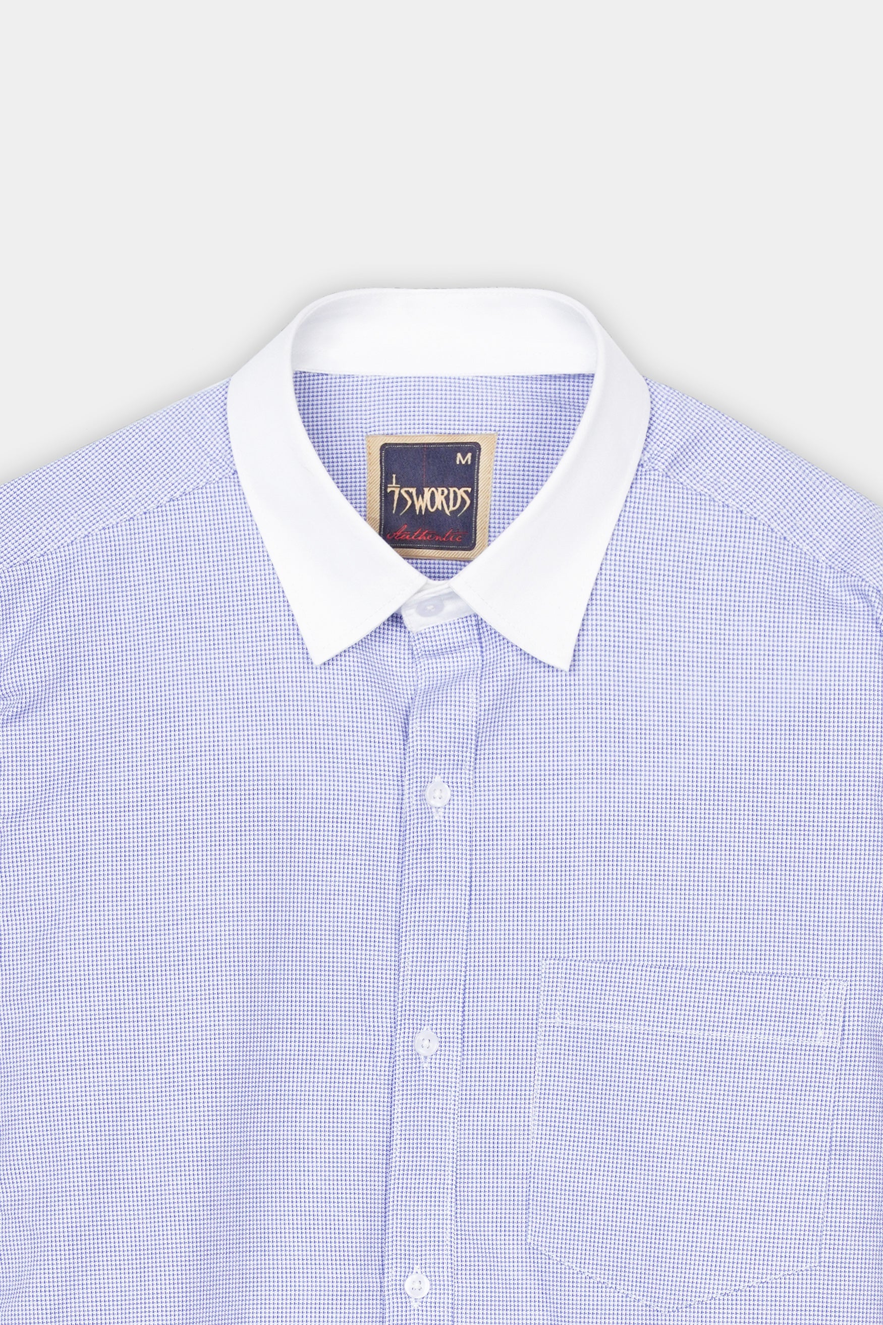 7swords-Amethyst Purple with White Collar and Cuffs Premium Cotton Shirt