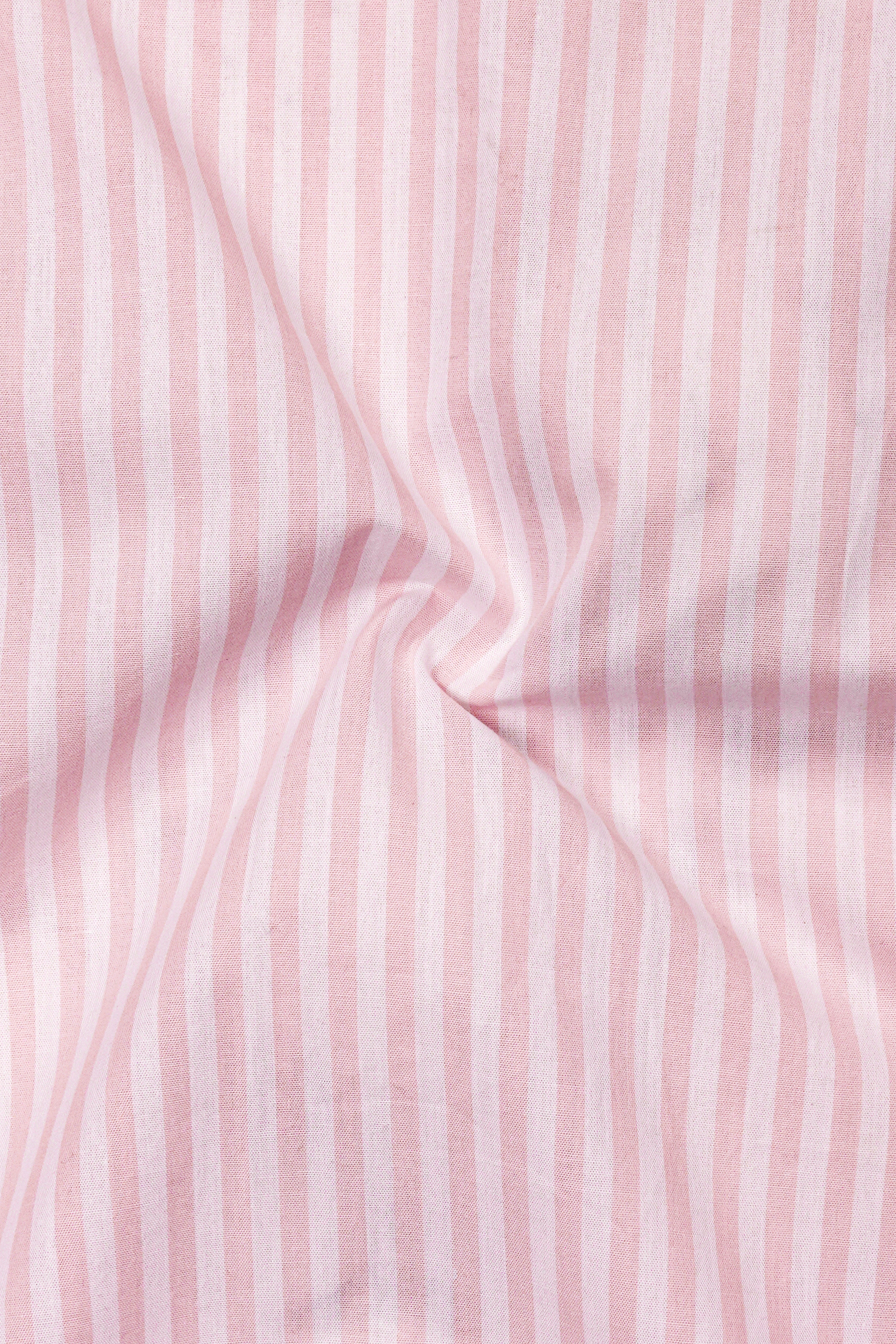 Cavern Pink with Sauvignon Beige Striped Premium Cotton Kurta Shirt