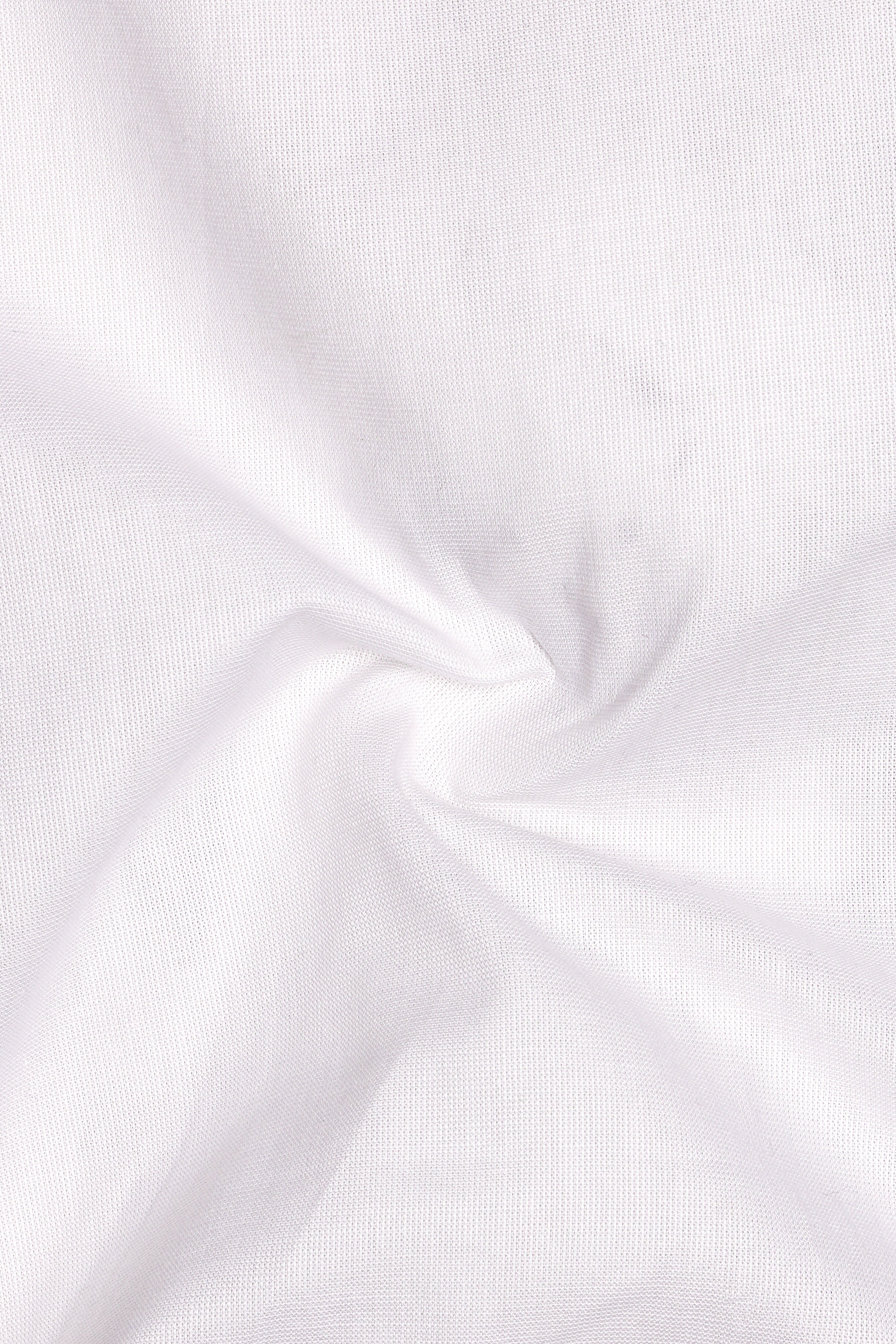 Bright White with Bizarre Brown Checkered Chambray Designer Shirt