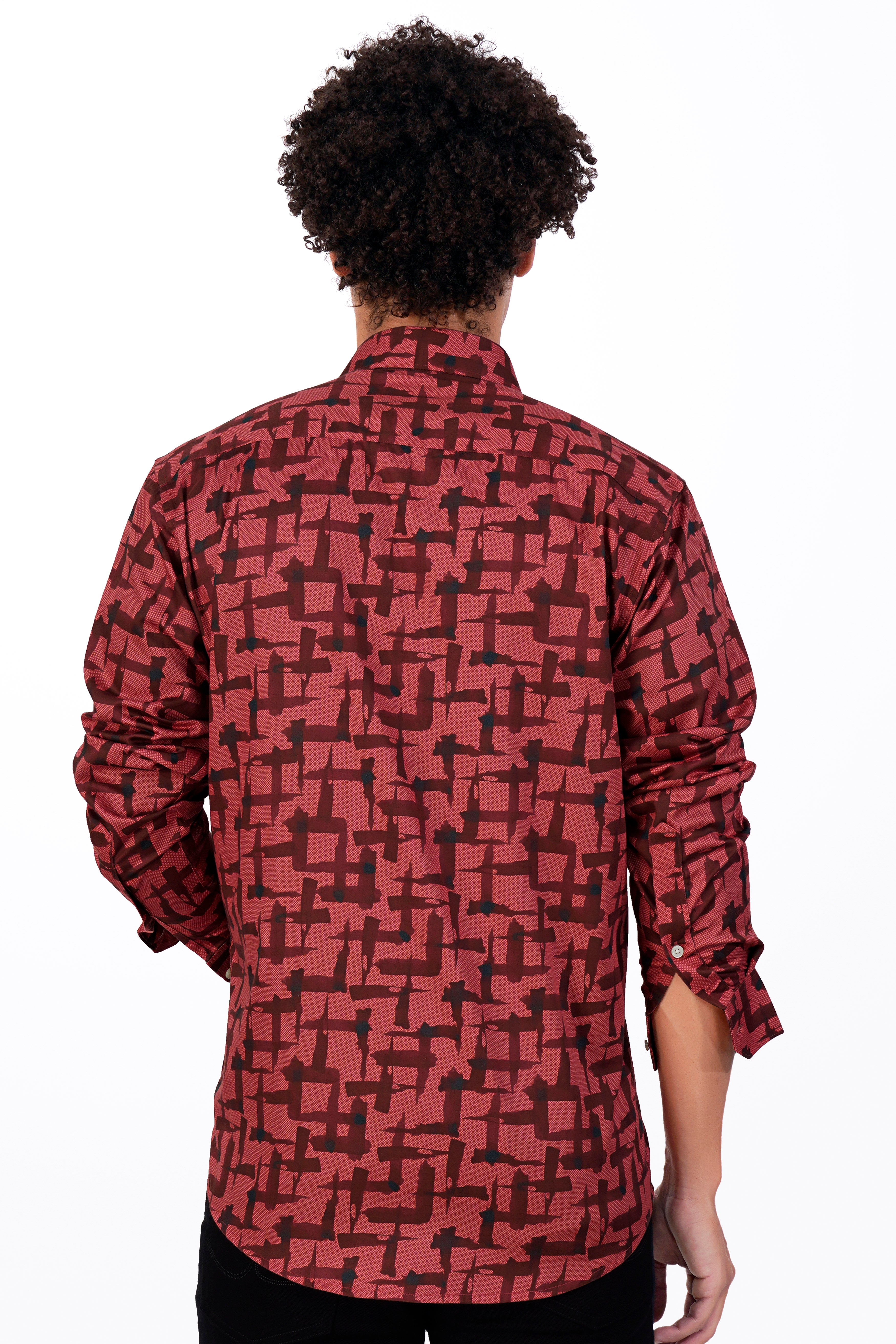 Cardinal Red Printed With Funky Patch Work Super Soft Premium Cotton Shirt 8190-E200-38, 8190-E200-H-38, 8190-E200-39, 8190-E200-H-39, 8190-E200-40, 8190-E200-H-40, 8190-E200-42, 8190-E200-H-42, 8190-E200-44, 8190-E200-H-44, 8190-E200-46, 8190-E200-H-46, 8190-E200-48, 8190-E200-H-48, 8190-E200-50, 8190-E200-H-50, 8190-E200-52, 8190-E200-H-52