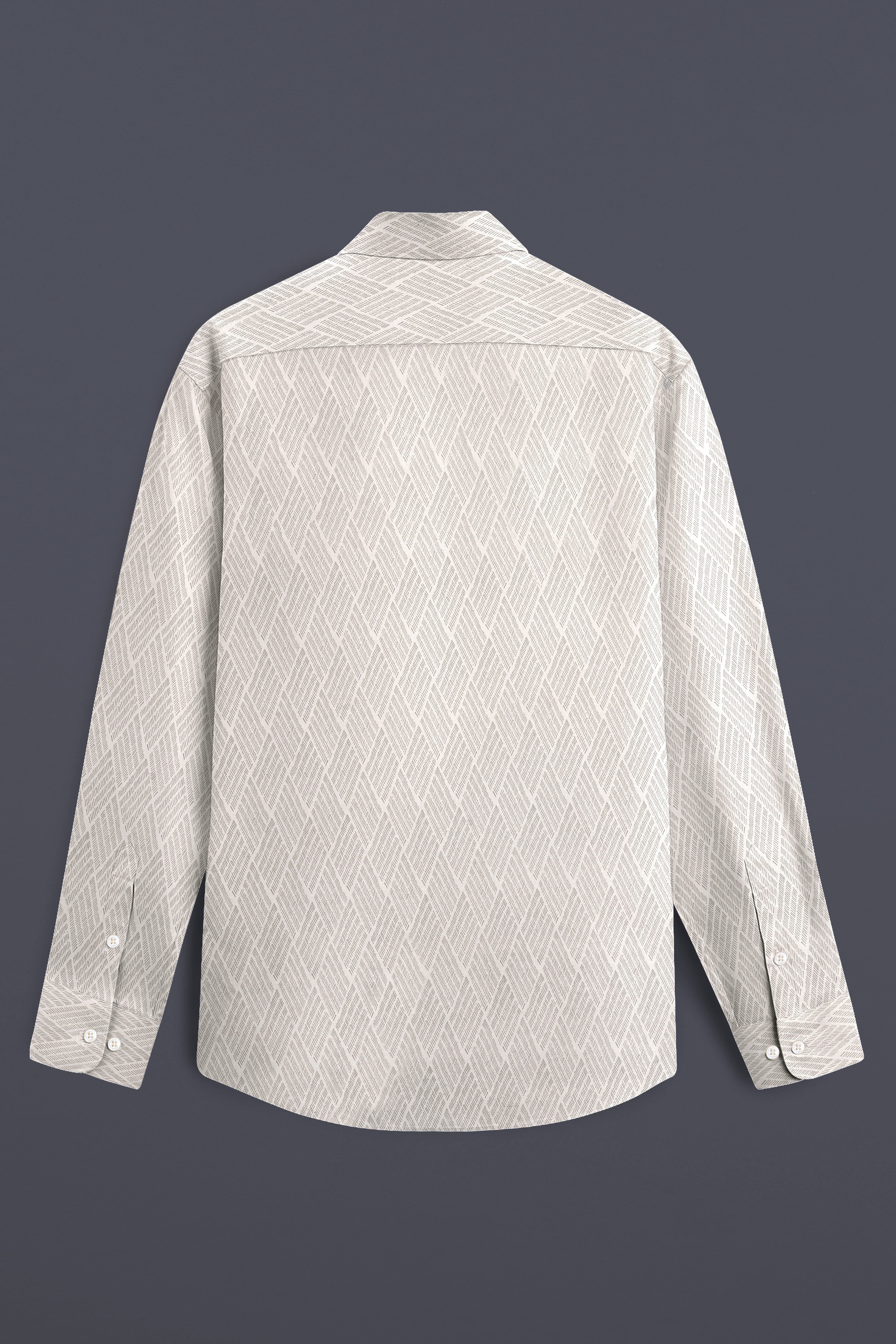 Coral Reef Brown with Sapphire Blue Argyle Printed Premium Cotton Designer Shirt