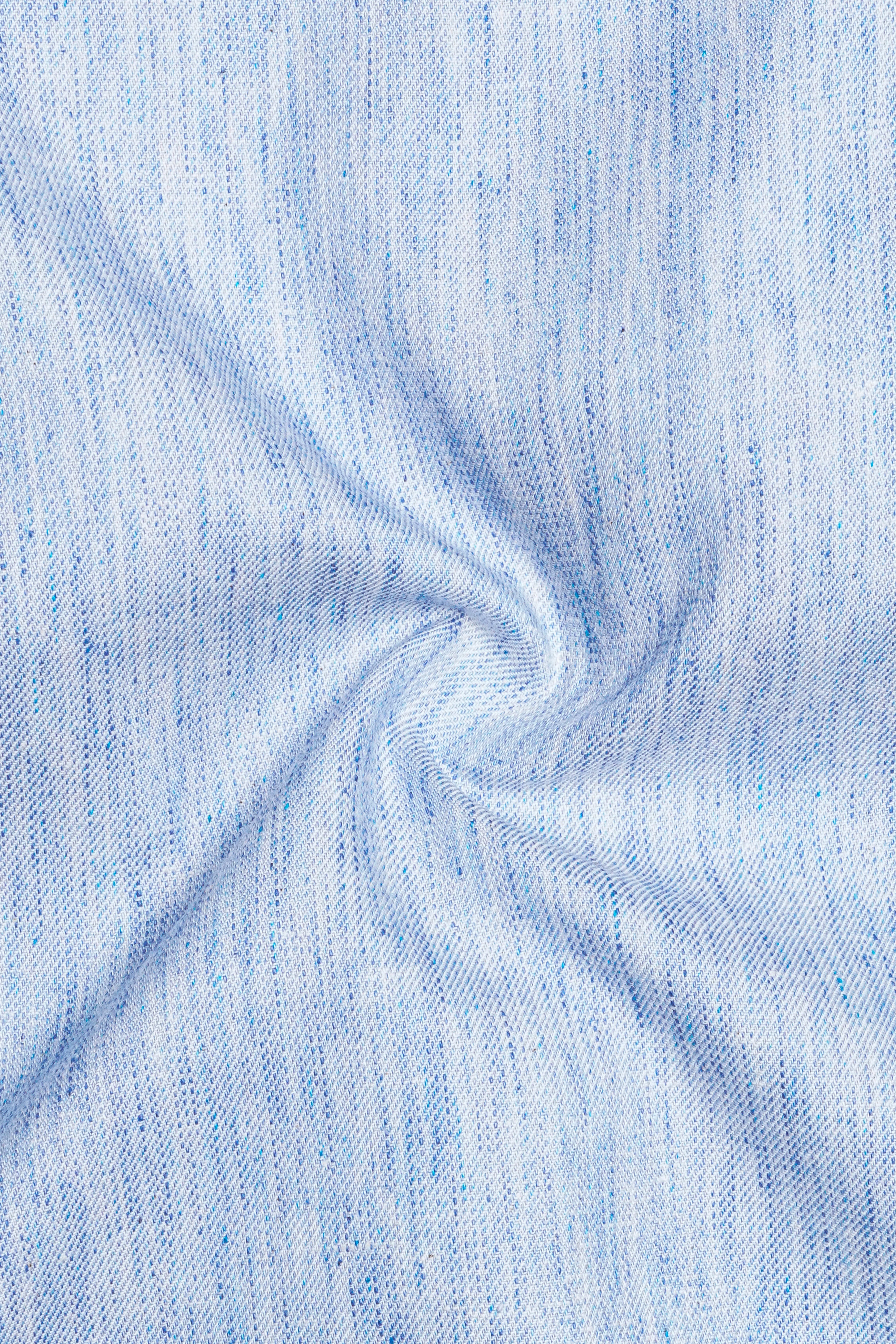 Tropical Blue Chambray Textured Premium Cotton Shirt