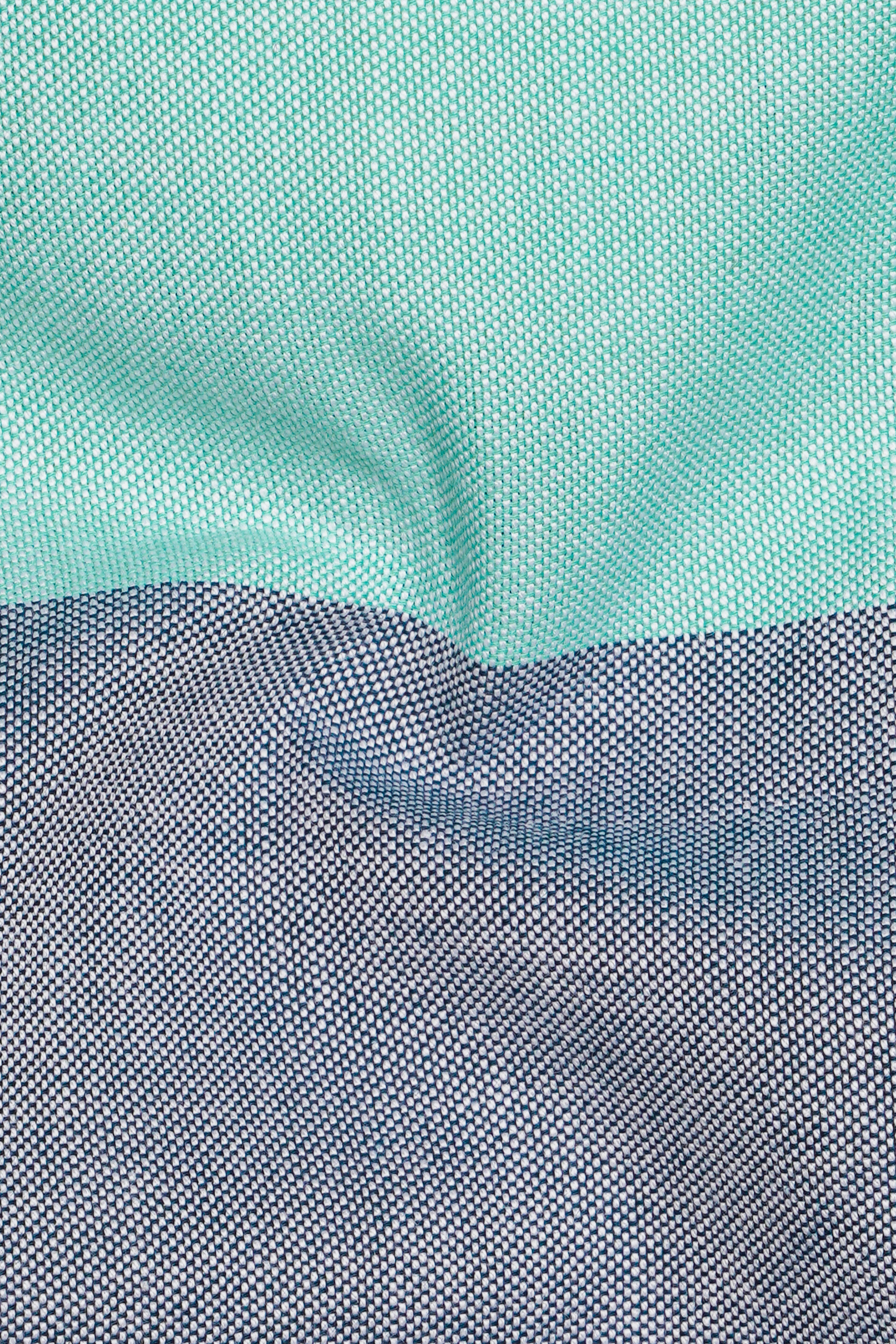 Manatee Gray with Scandal Aqua Green Royal Oxford Designer Shirt
