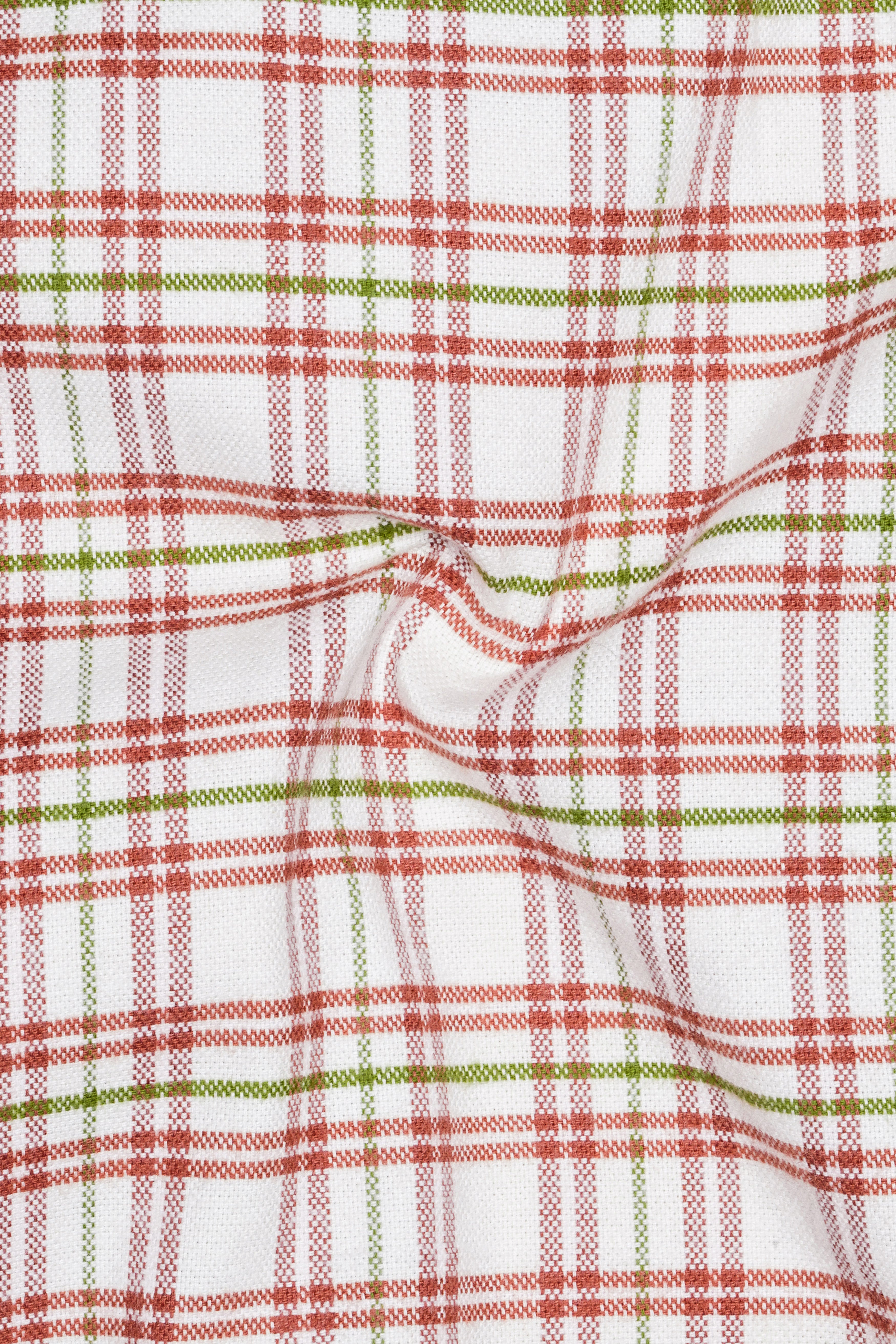 Narvik Cream with Tuscany Orange Plaid Royal Oxford OverShirt/Shacket