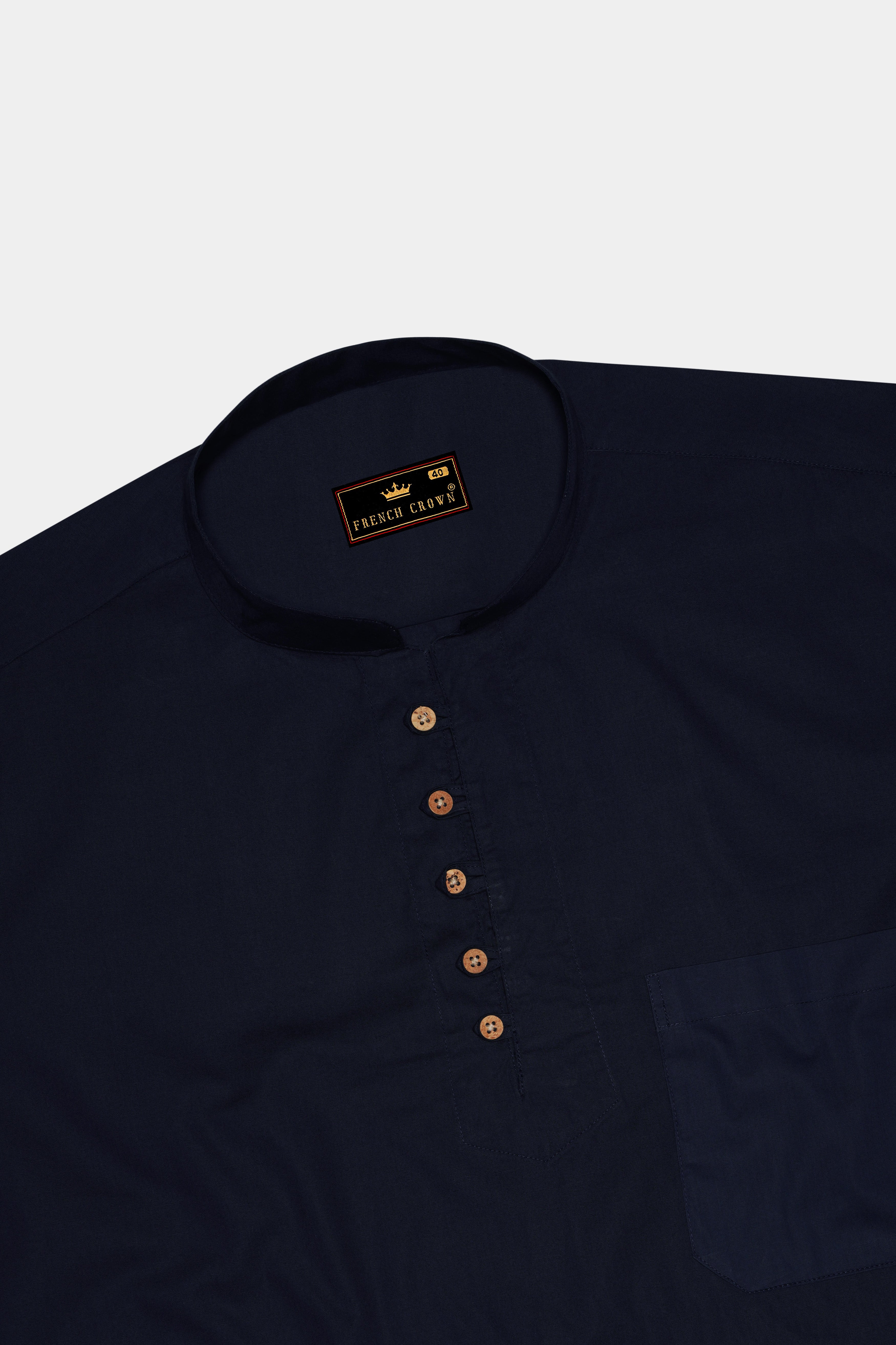 Mirage Blue Premium Cotton Kurta Shirt