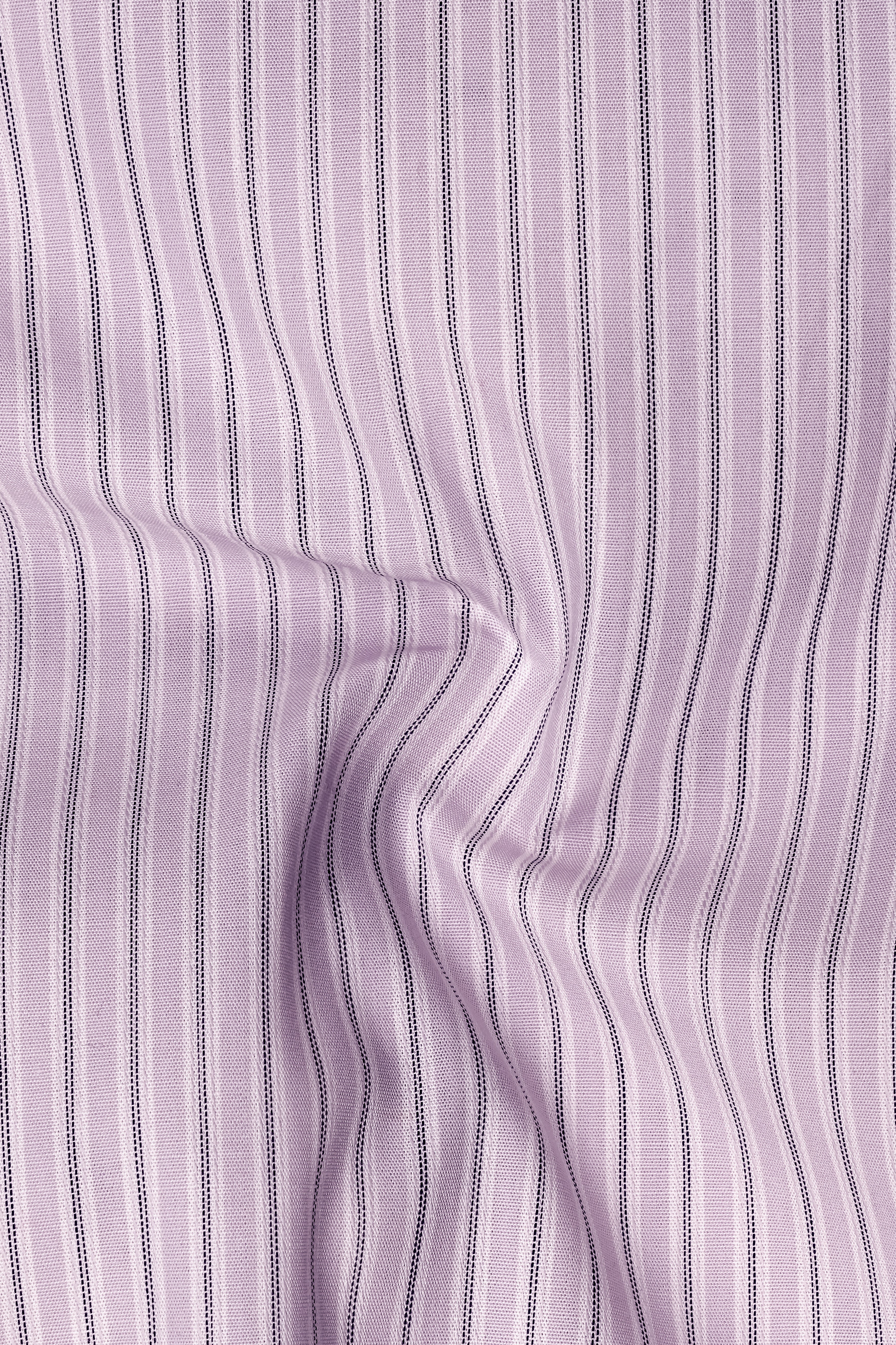 Prim Baby Pink with Ebony Black Striped Premium Cotton Shirt