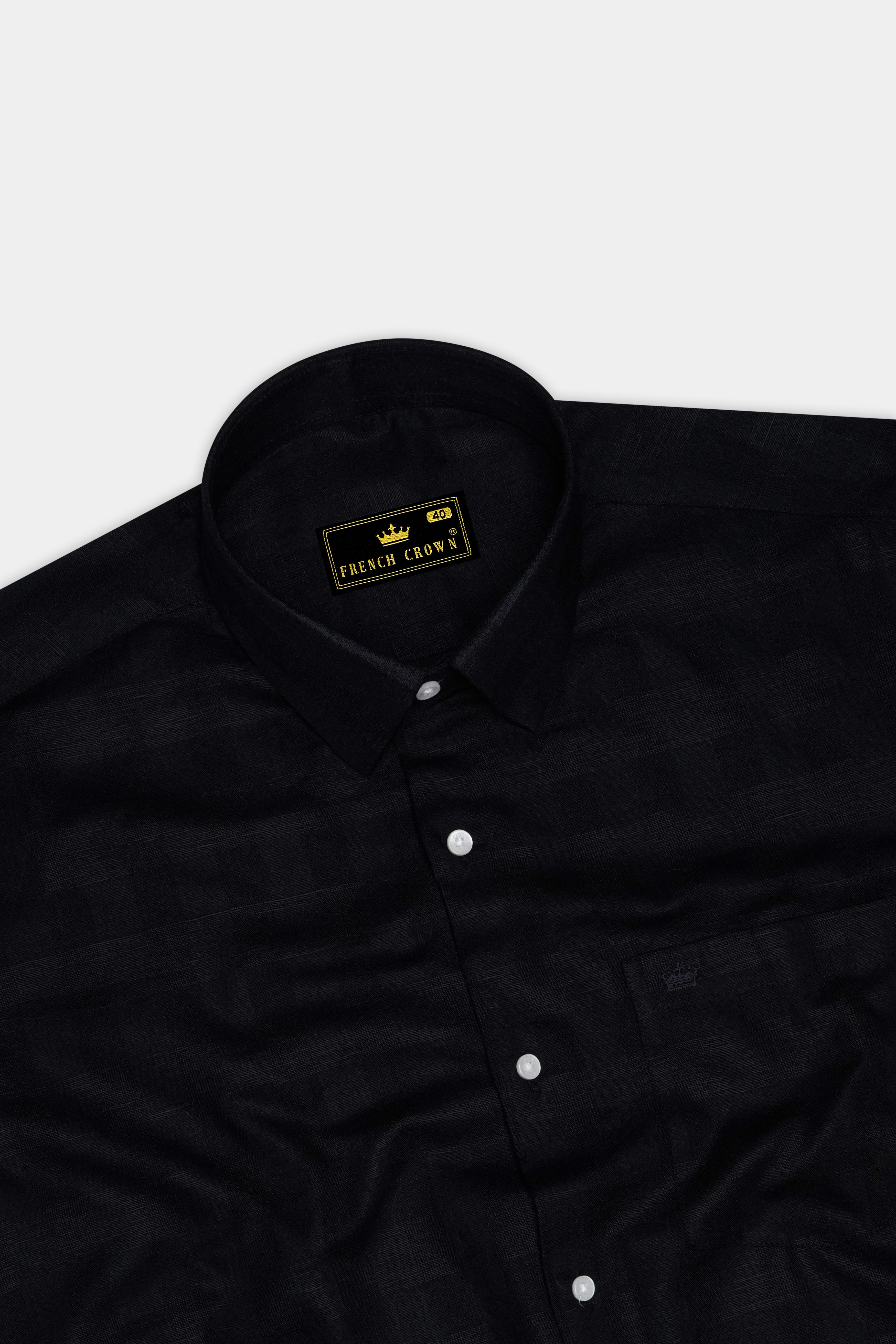 Jade Black Luxurious Linen Shirt