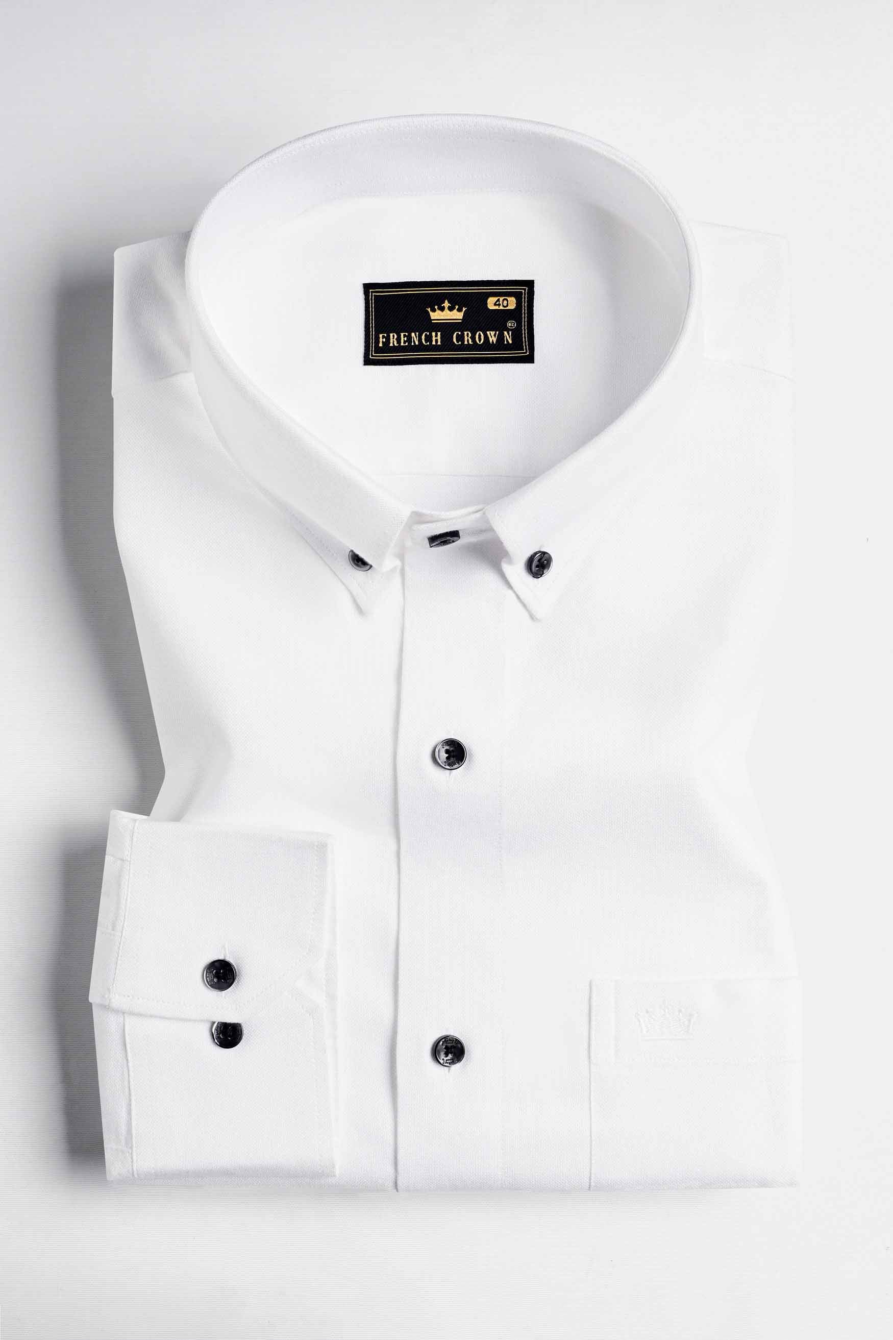 Bright White India Hand Painted Royal Oxford Designer Shirt