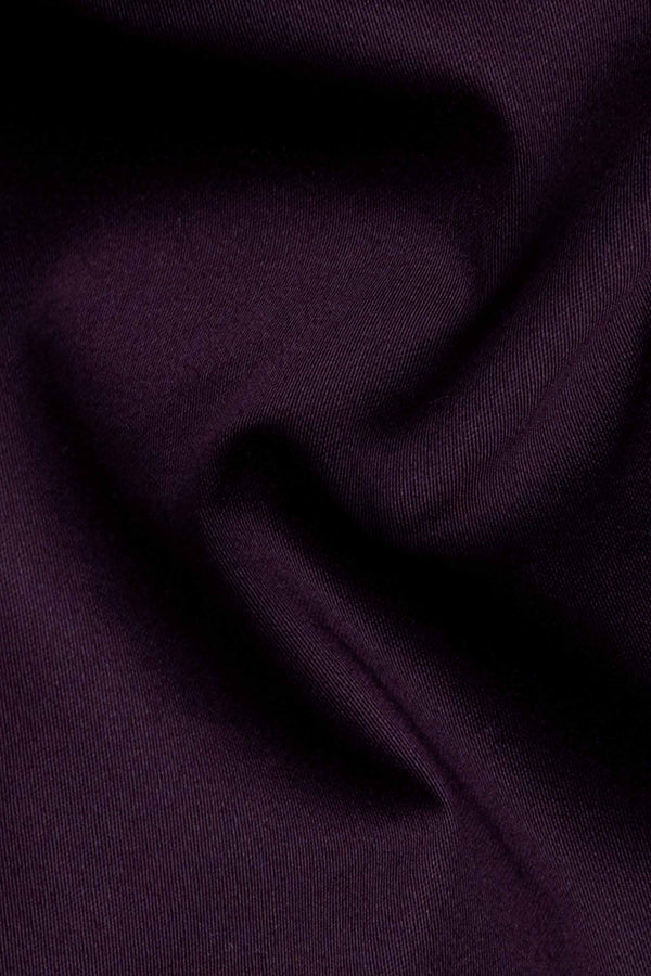 Melanzane Purple Lion Hand Painted Subtle Sheen Super Soft Premium Cotton Designer Shirt