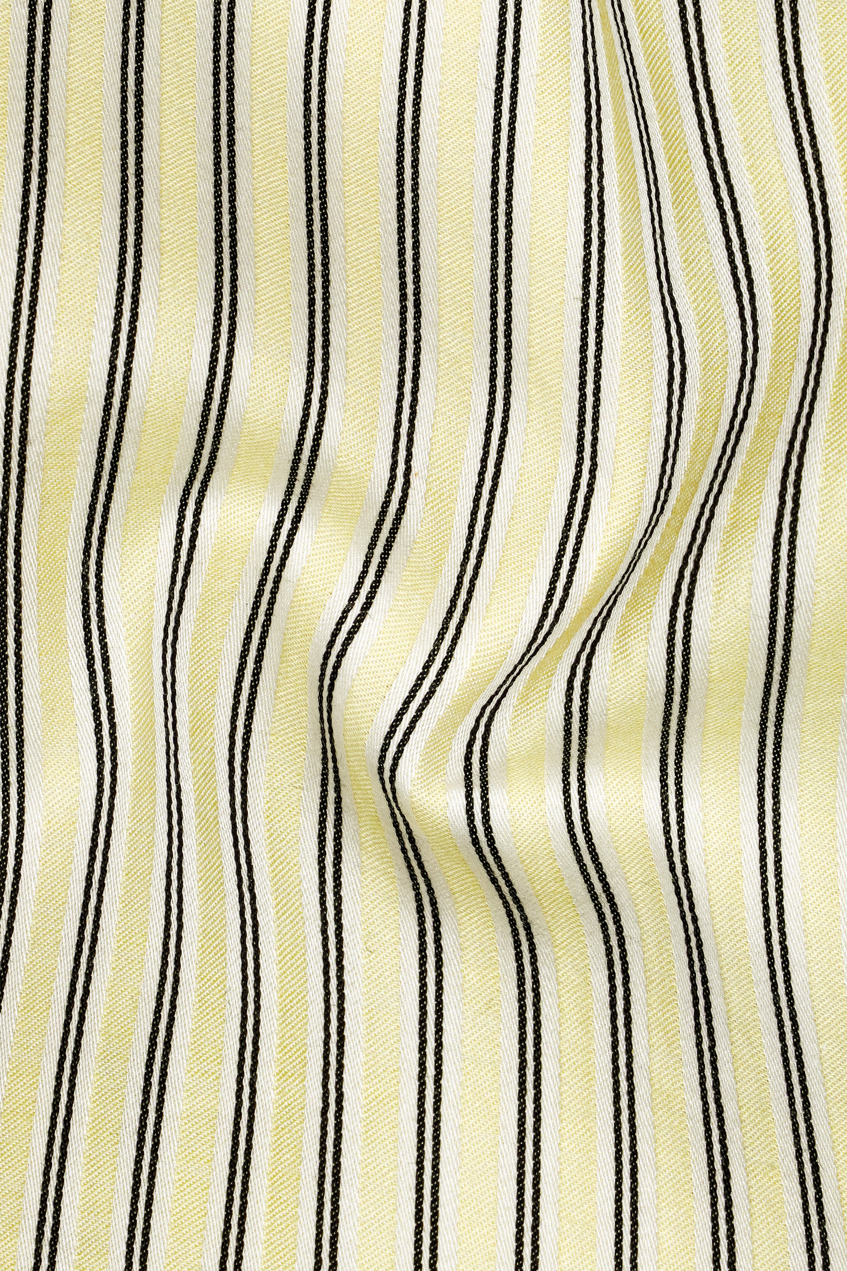 Colonial Beige Striped Dobby Premium Giza Cotton Designer Shirt