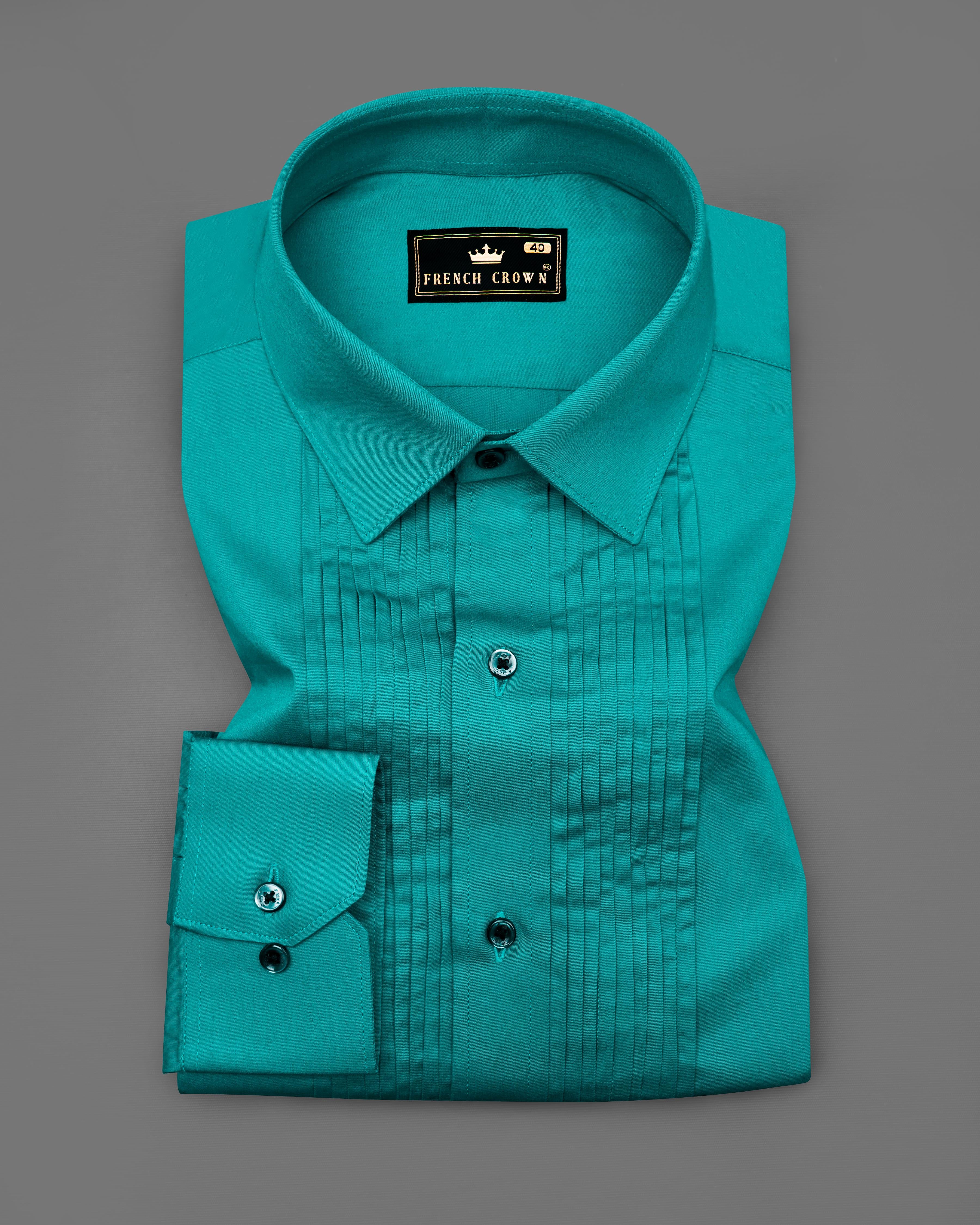 Teal Blue Snake Pleated Super Soft Premium Cotton Tuxedo Shirt 8826-BLK-TXD-38, 8826-BLK-TXD-H-38, 8826-BLK-TXD-39, 8826-BLK-TXD-H-39, 8826-BLK-TXD-40, 8826-BLK-TXD-H-40, 8826-BLK-TXD-42, 8826-BLK-TXD-H-42, 8826-BLK-TXD-44, 8826-BLK-TXD-H-44, 8826-BLK-TXD-46, 8826-BLK-TXD-H-46, 8826-BLK-TXD-48, 8826-BLK-TXD-H-48, 8826-BLK-TXD-50, 8826-BLK-TXD-H-50, 8826-BLK-TXD-52, 8826-BLK-TXD-H-52