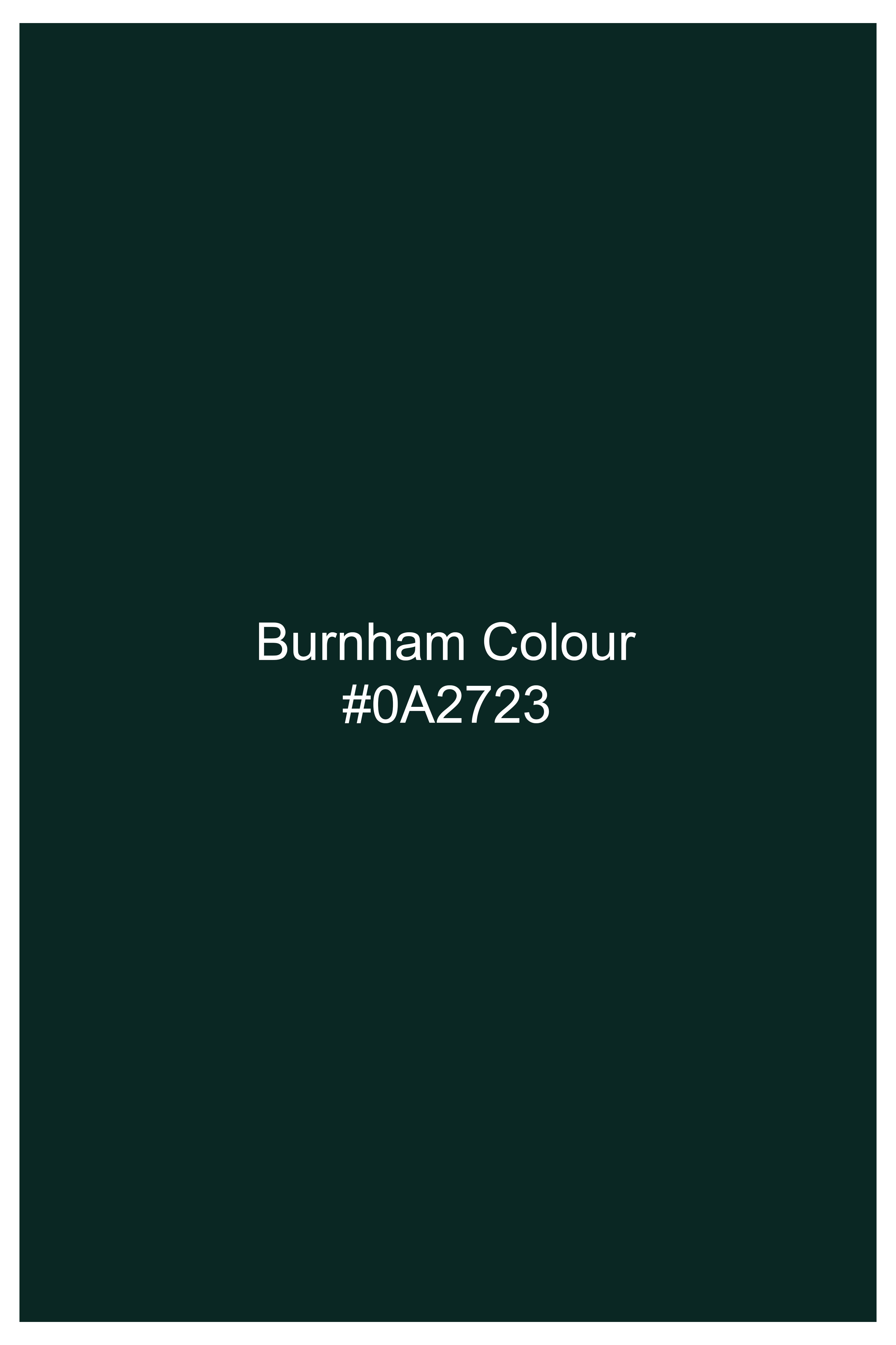 Burnham Green French Crown Printed Subtle Sheen Super Soft Premium Cotton Designer Shirt