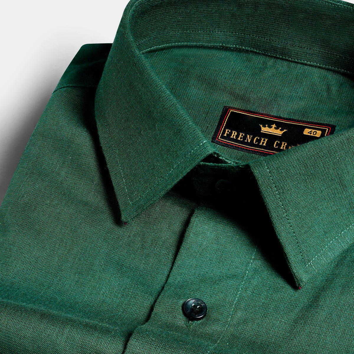 Phthalo Dark Green Formal/Casual Plain-Solid Premium Cotton Shirt For Men Phthalo Dark Green Formal/Casual Plain-Solid Premium Cotton Shirt For Men