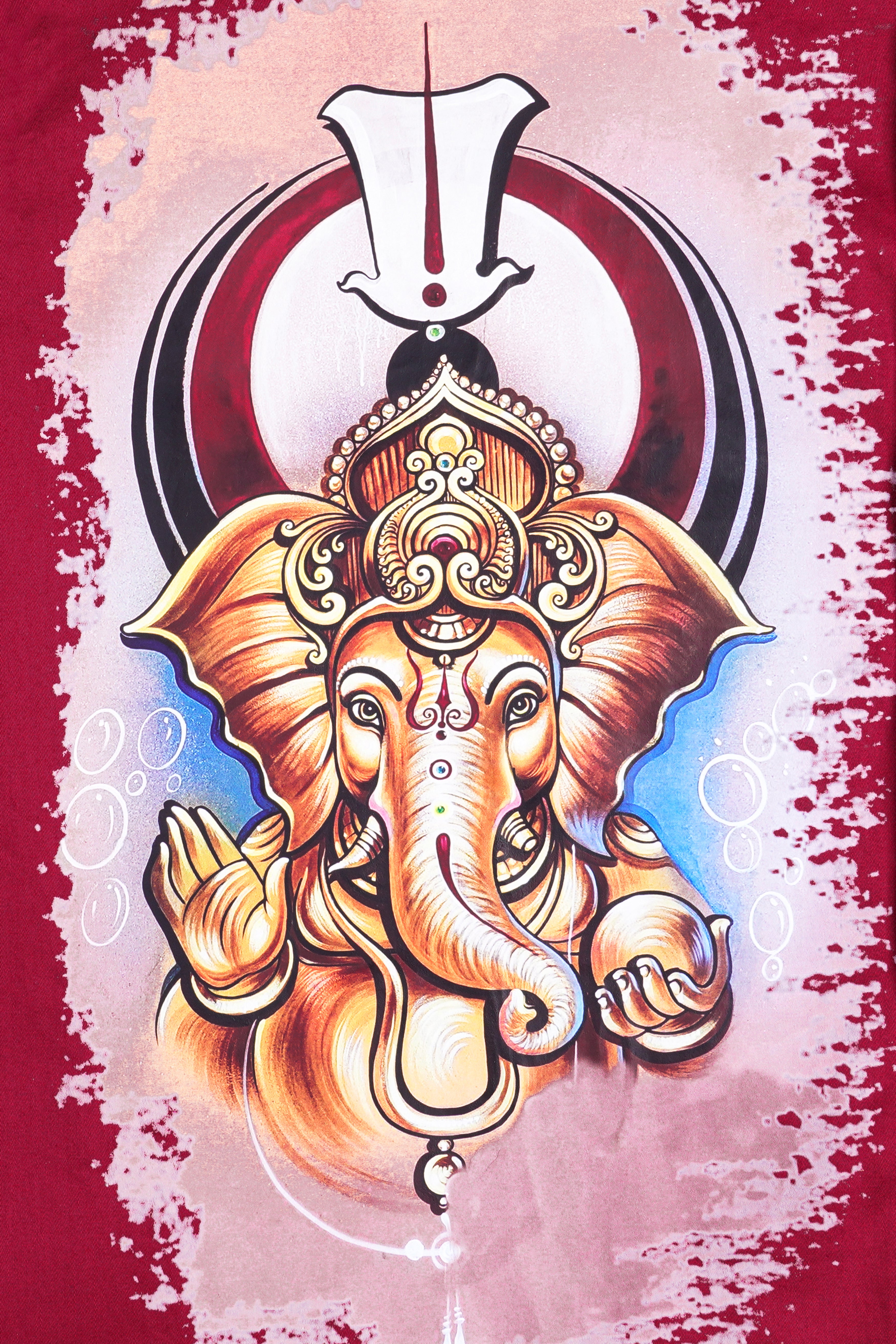 Vivid Auburn Lord Ganesha Printed Casual Prints Premium Cotton