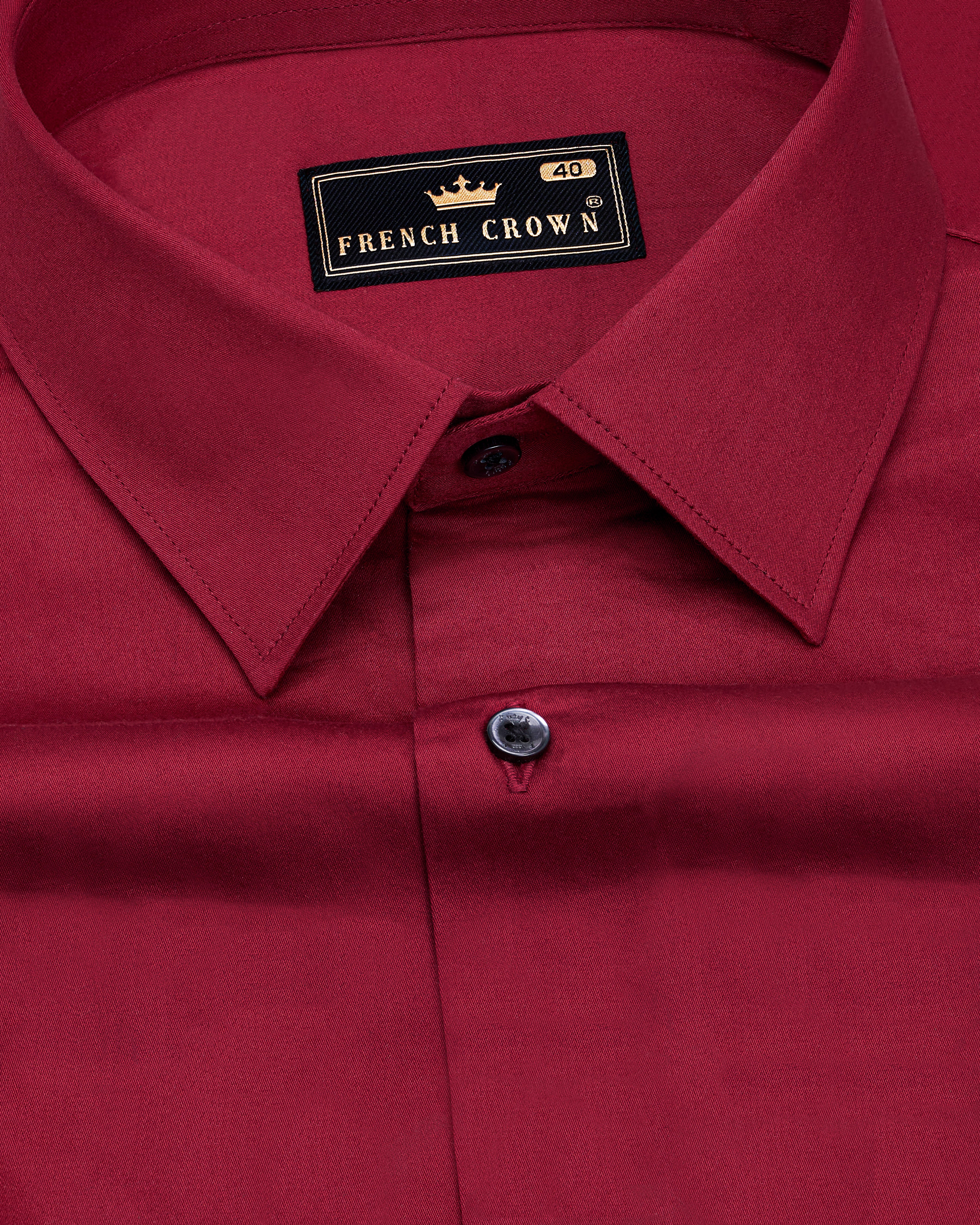 Vivid Auburn Red Subtle Sheen Super Soft Premium Cotton Shirt