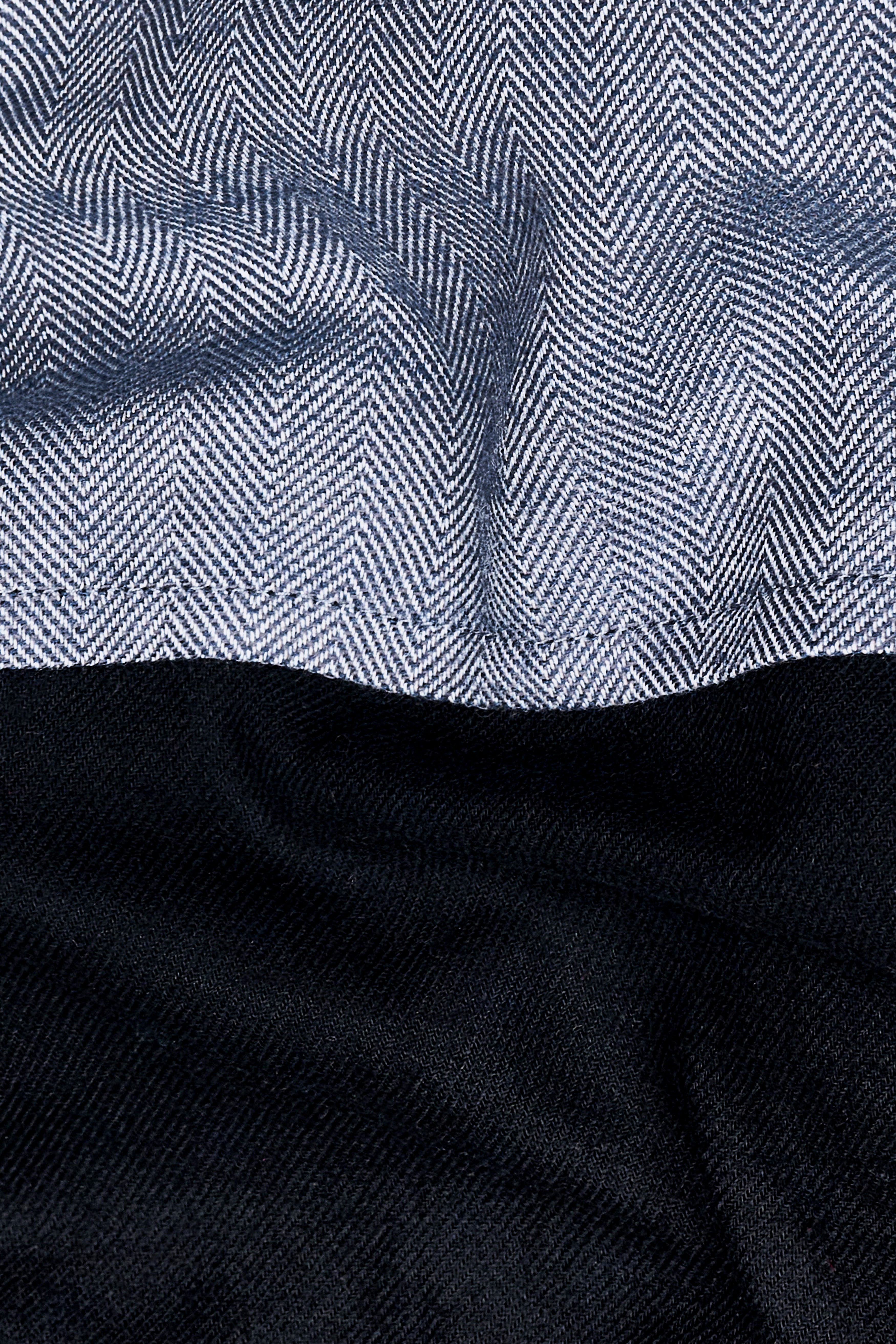 Waterloo Gray with Black Eye Embroidered Royal Oxford Designer Hoodie Shirt