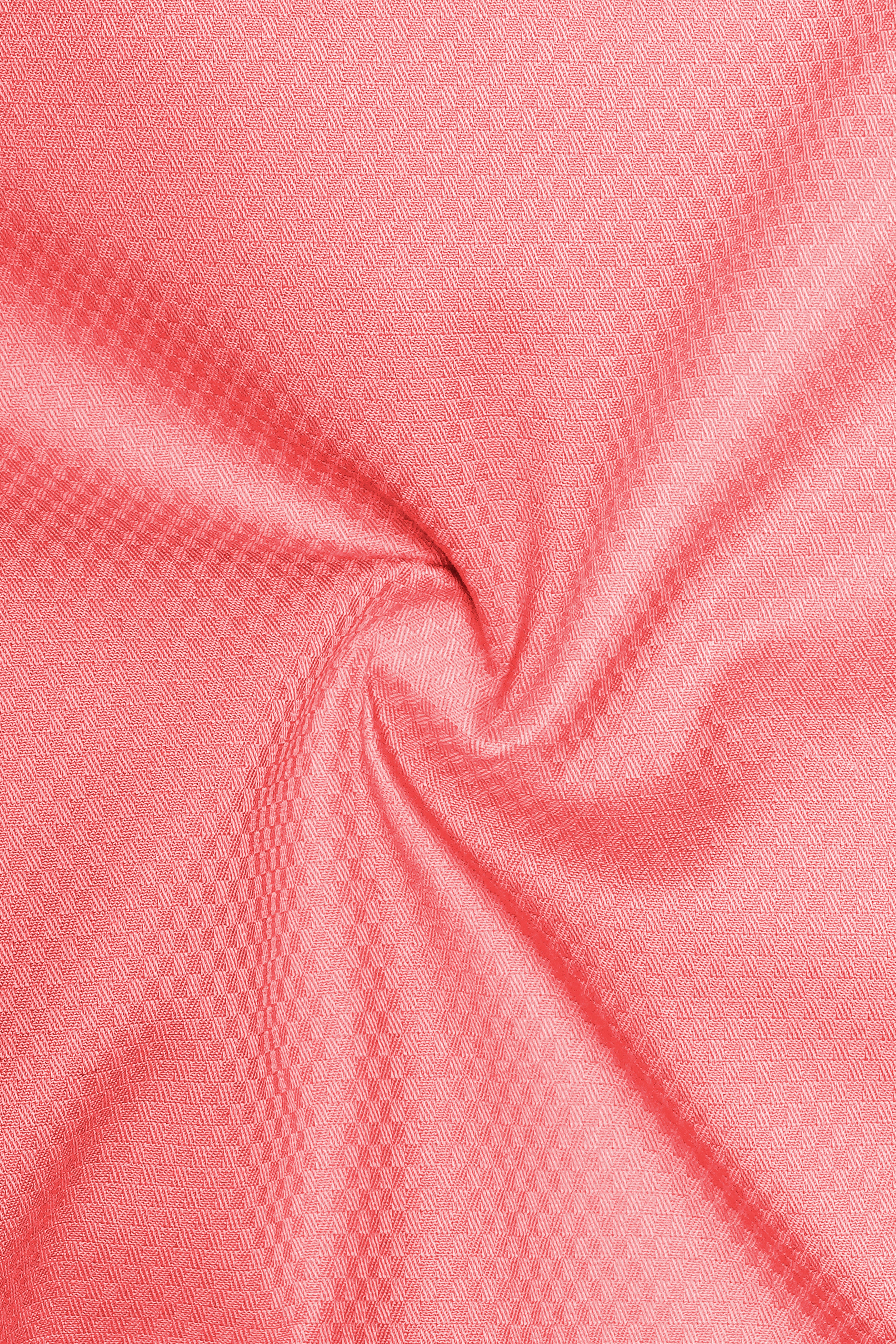 Peach Dobby Textured Premium Giza Cotton Shirt