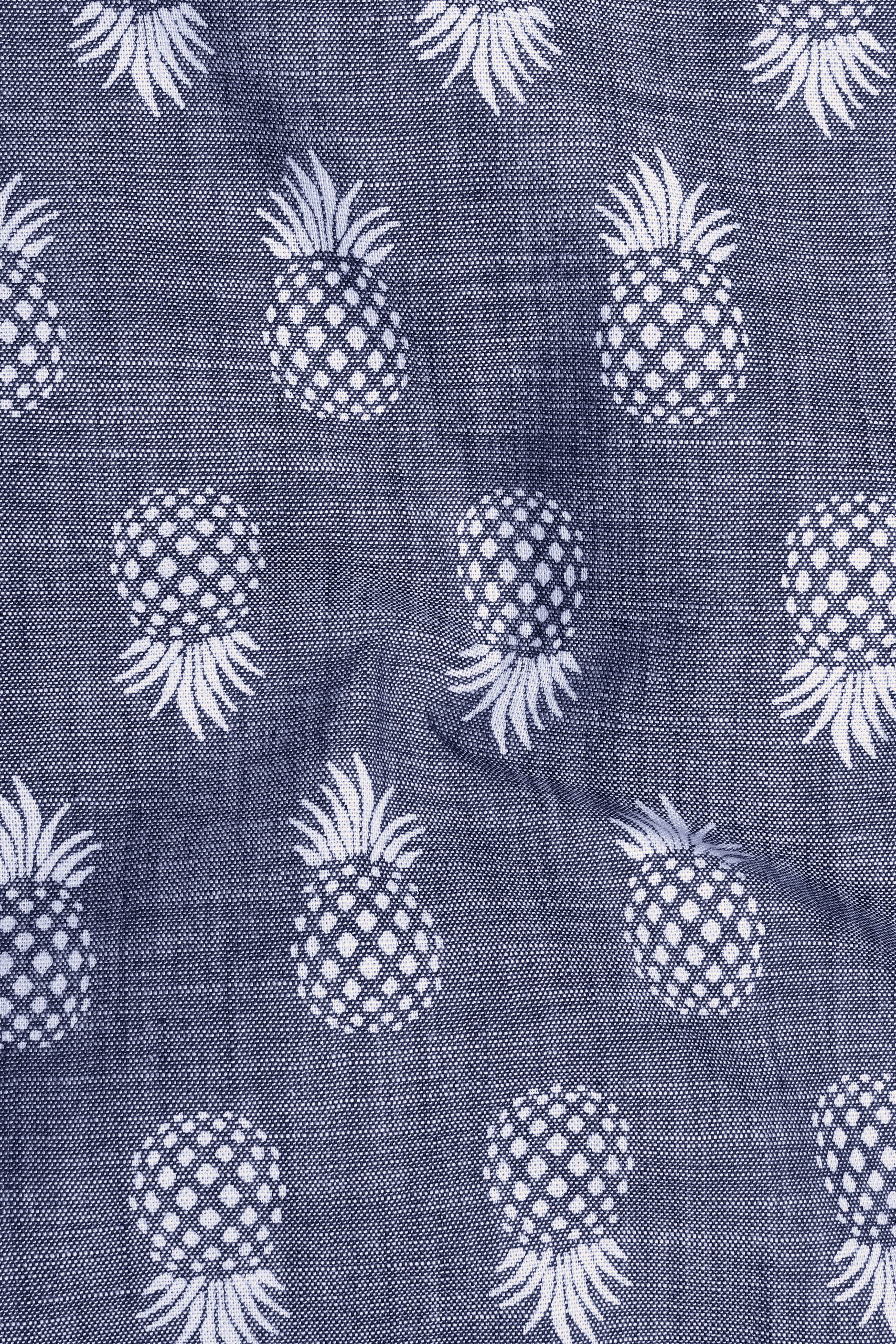 Comet Gray Pineapple Textured Denim Shirt