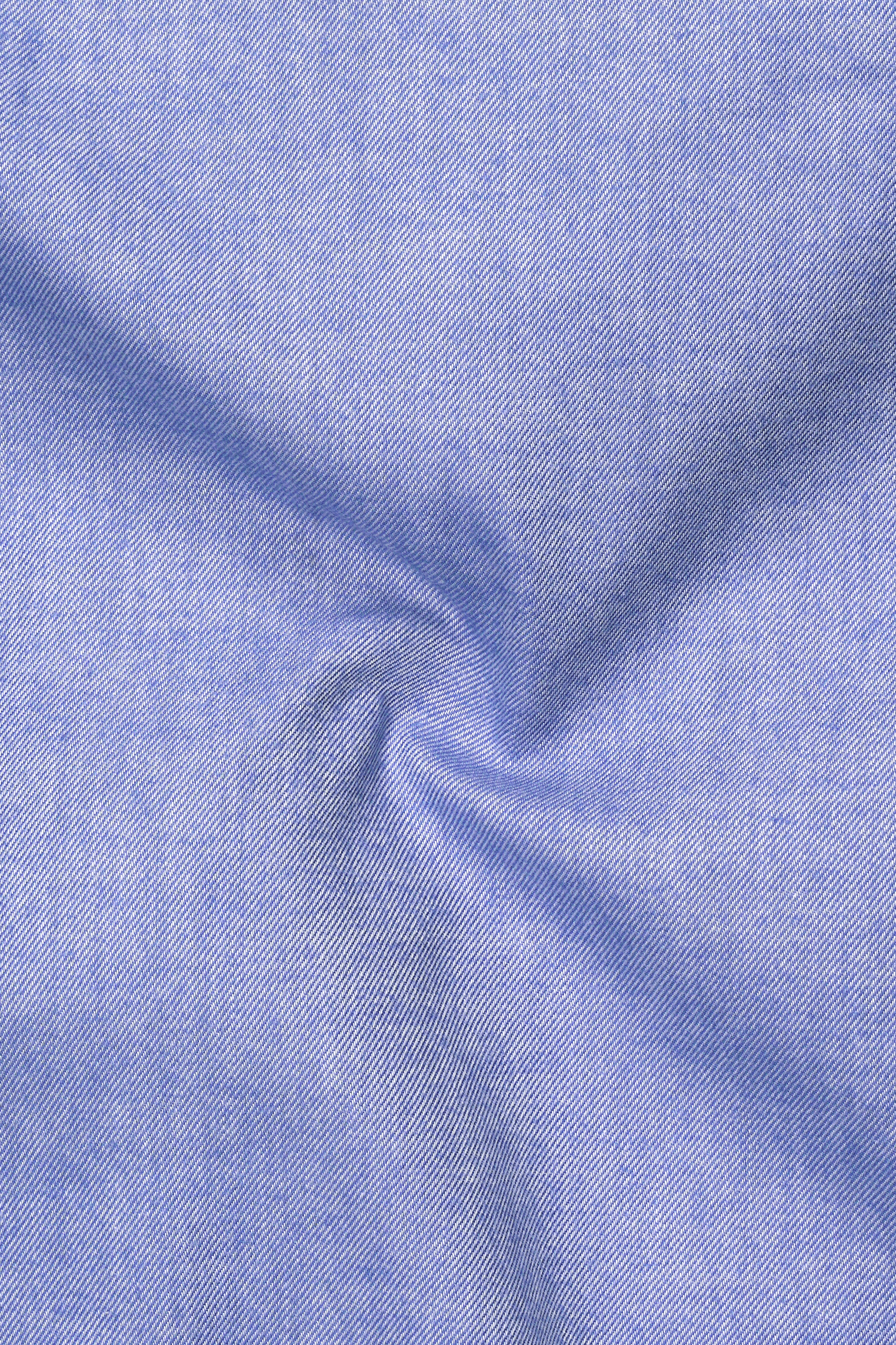 Cadet Blue Twill Premium Cotton Shirt