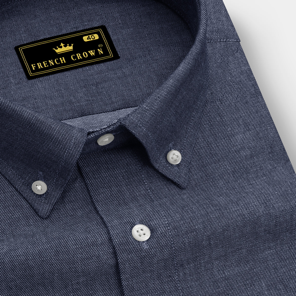 Carbon Blue Button Down Denim Shirt