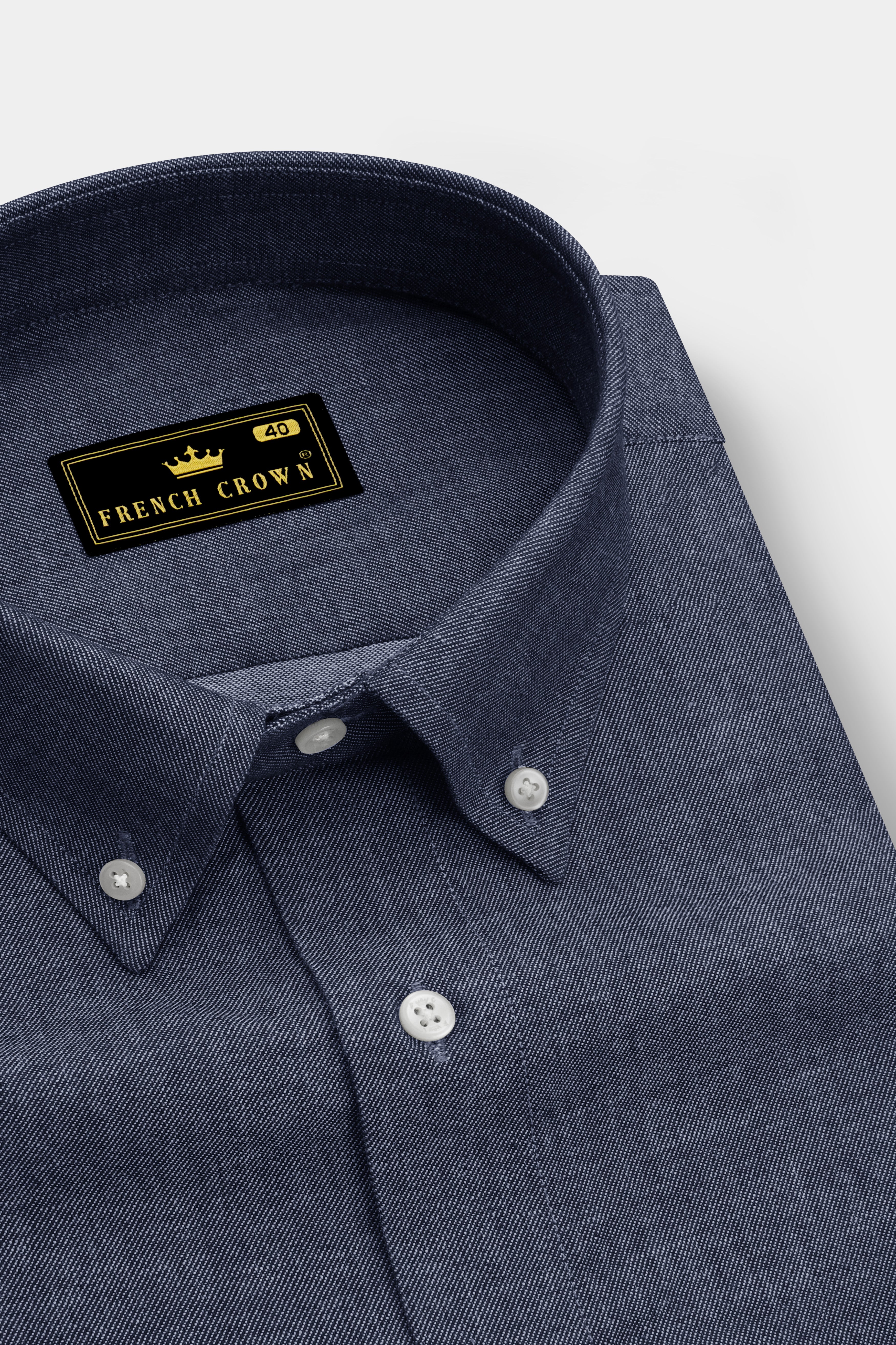 Carbon Blue Button Down Denim Shirt