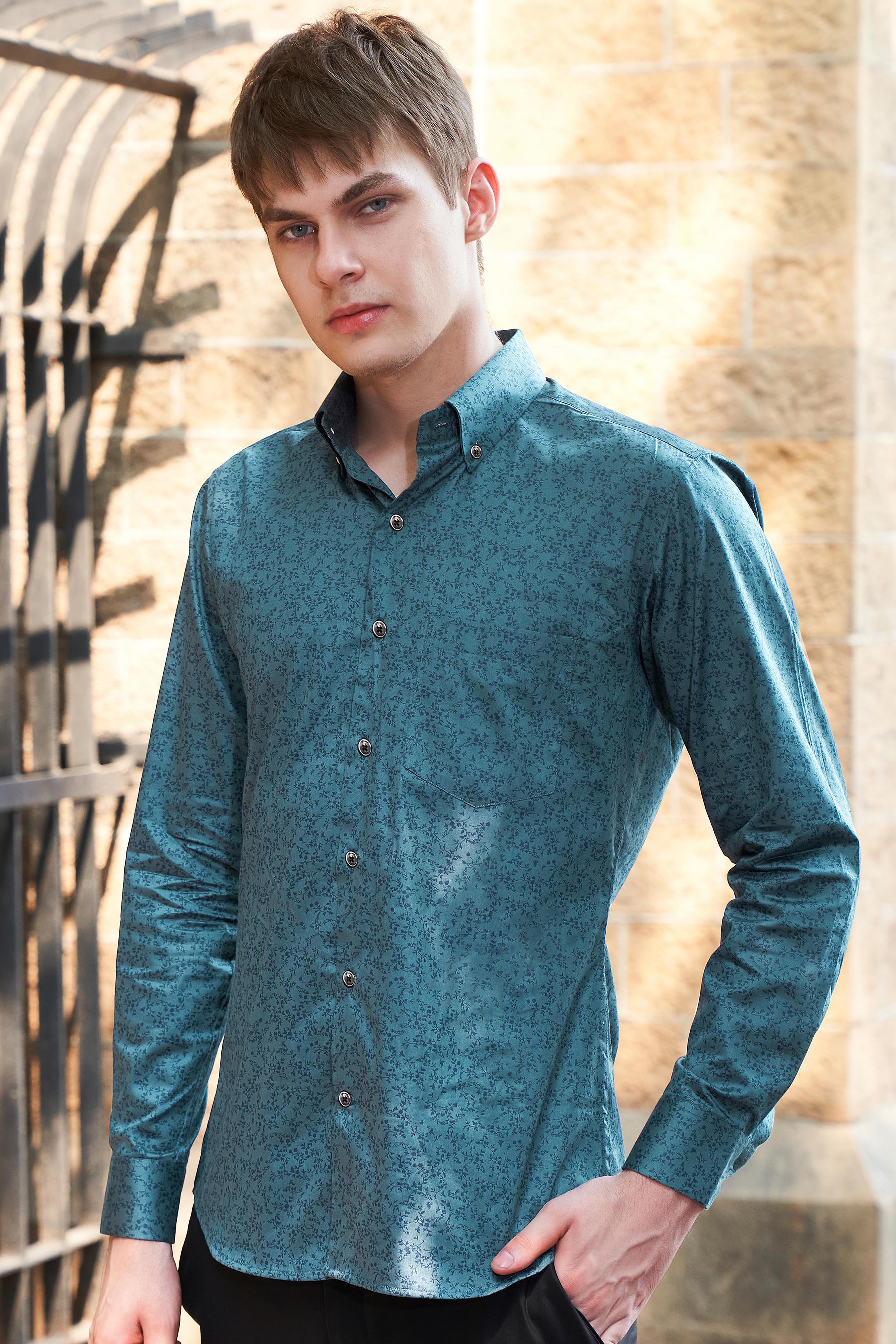 Deep teal outlet shirt