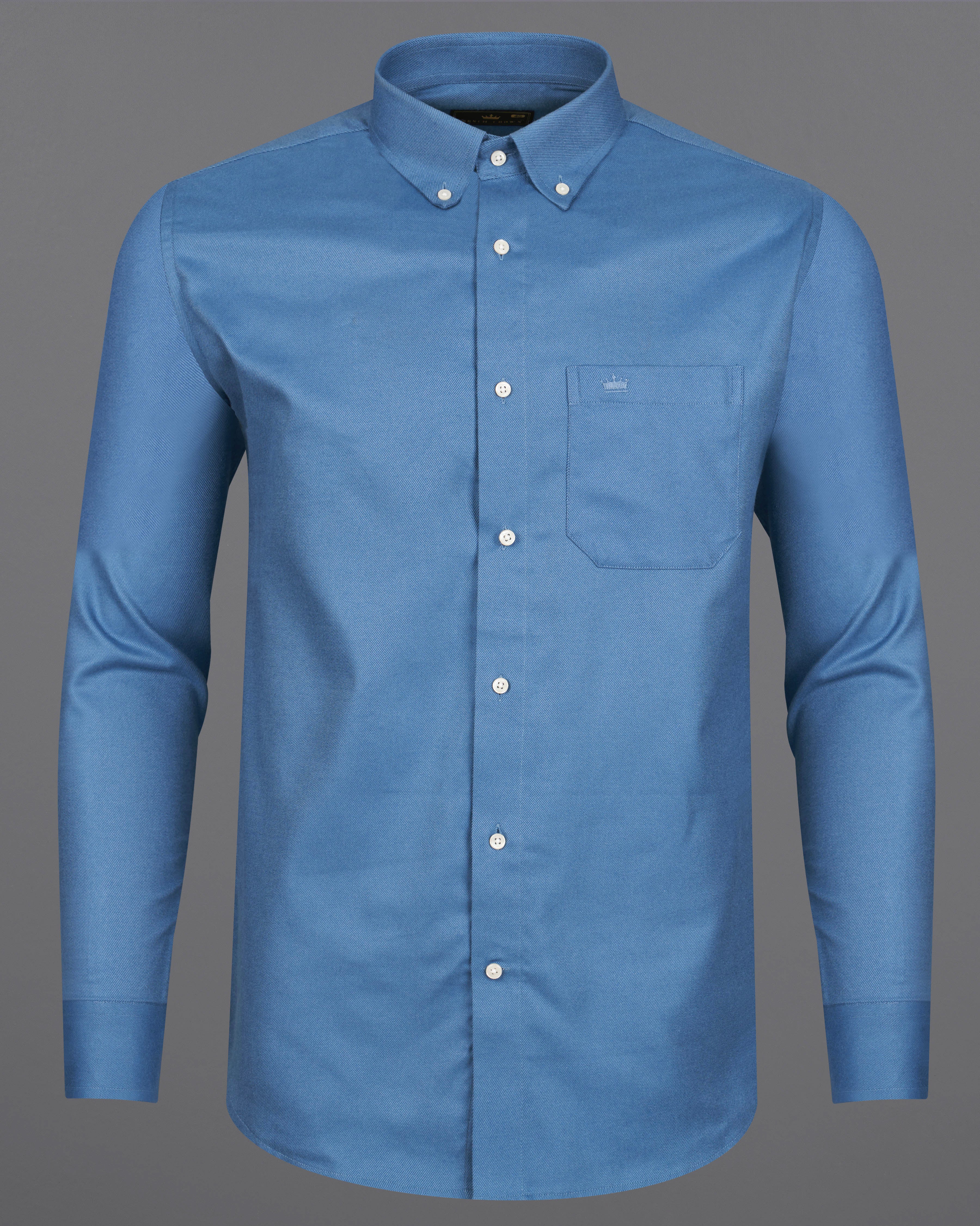 Waikawa Blue Twill Premium Cotton Shirt