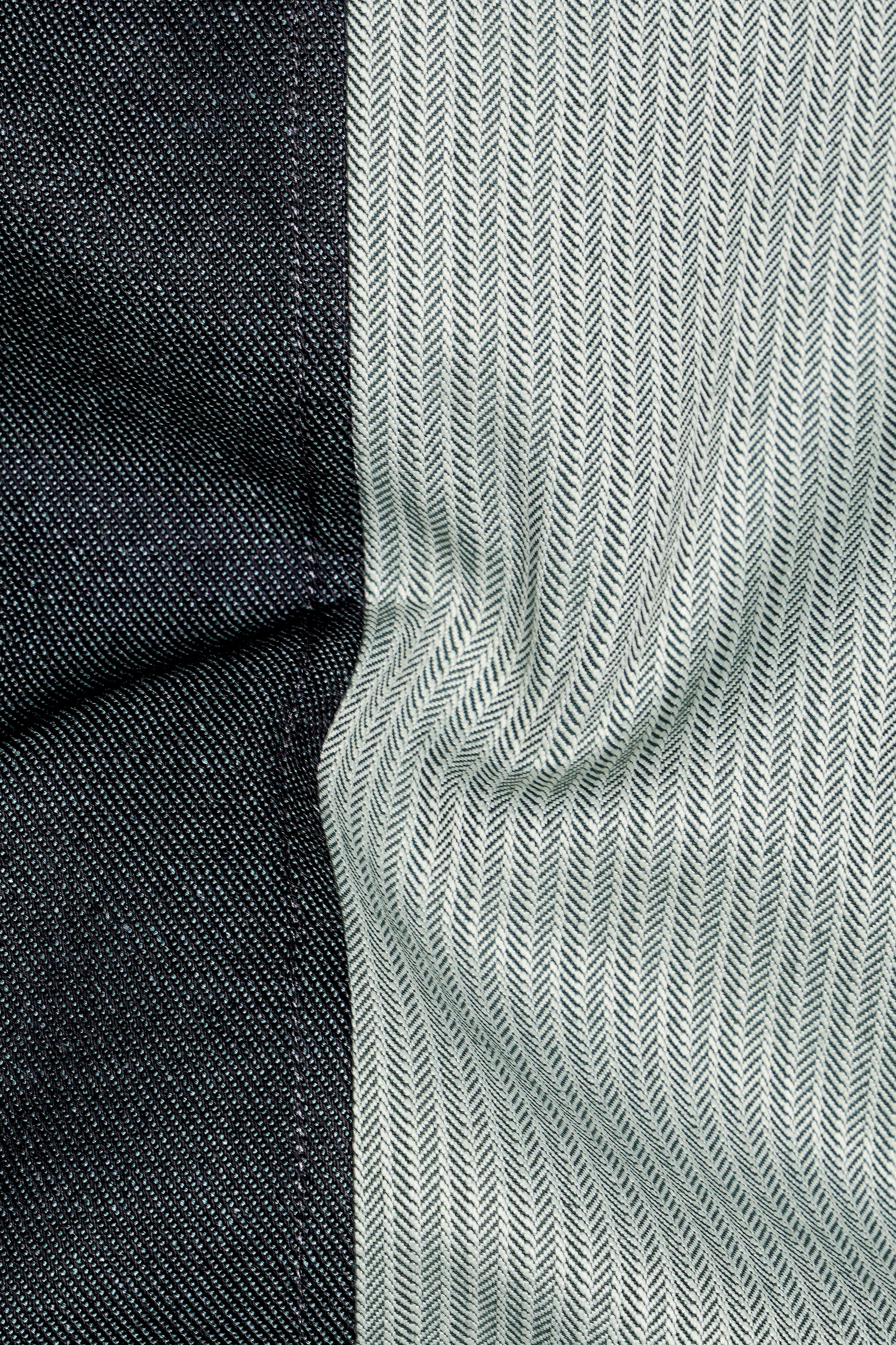 Gunmetal with Edgewater Green Twill Premium Cotton Designer Shirt