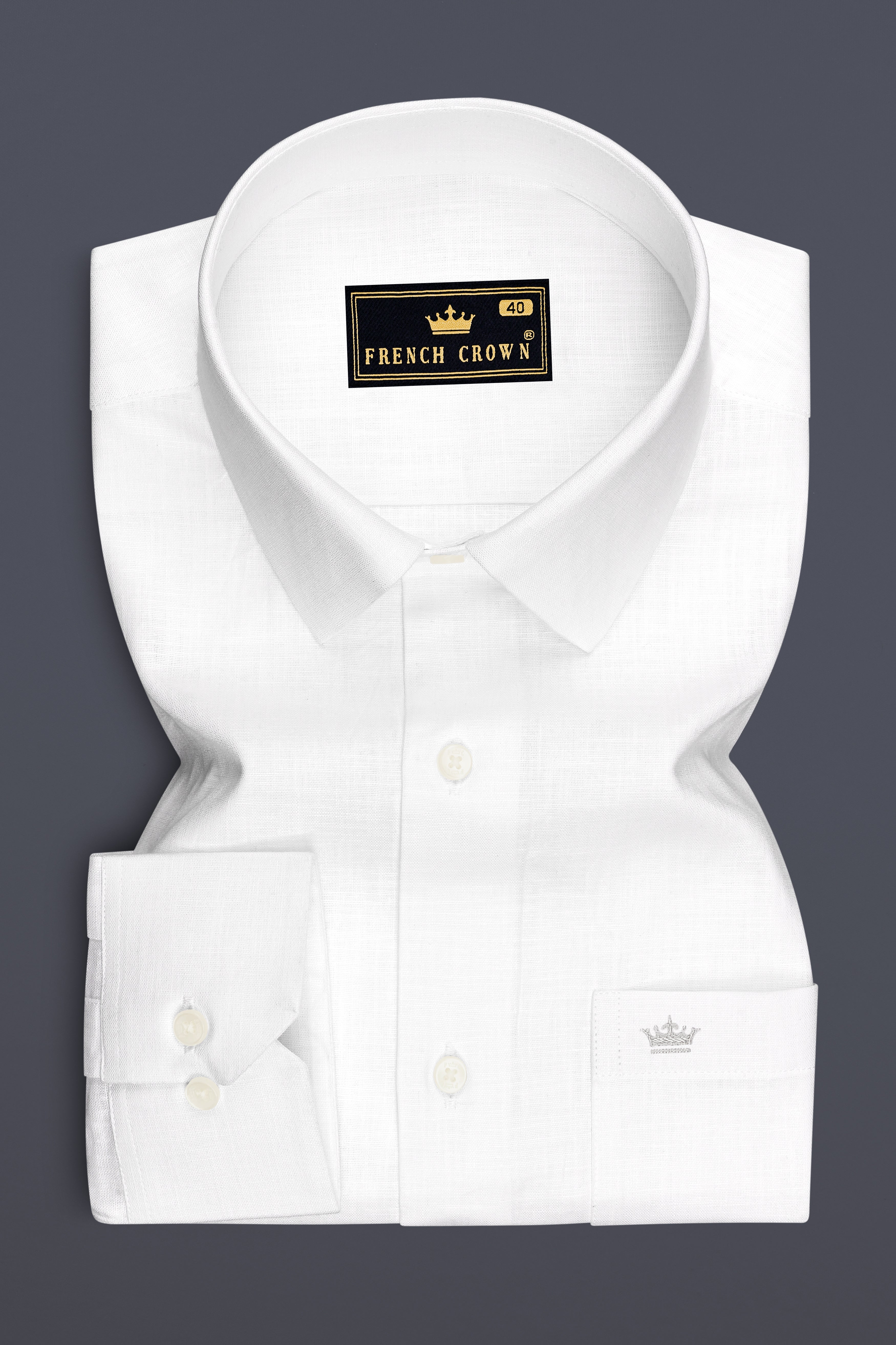 Bright White Luxurious Linen Shirt