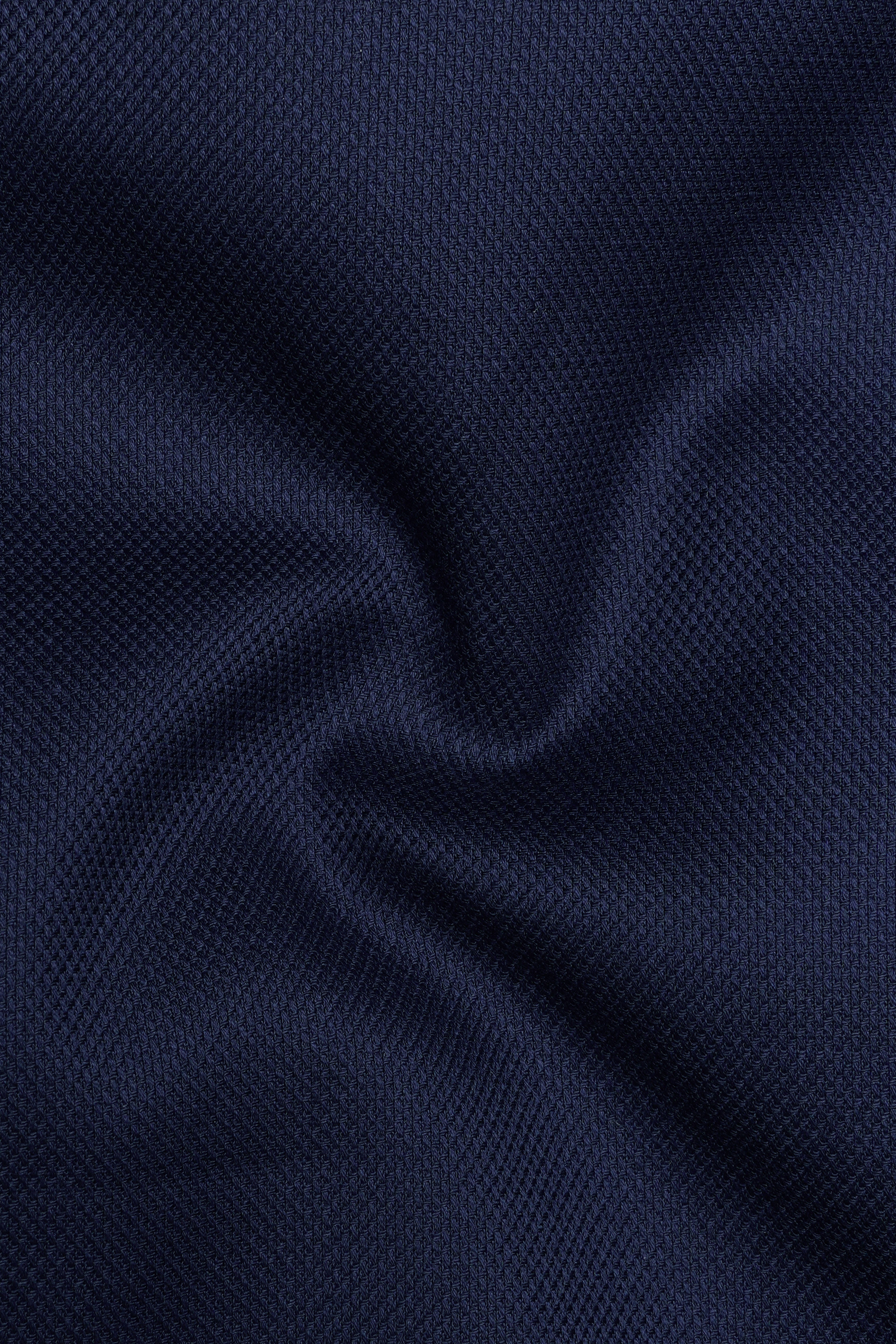 Firefly Blue Dobby Textured Premium Giza Cotton Shirt