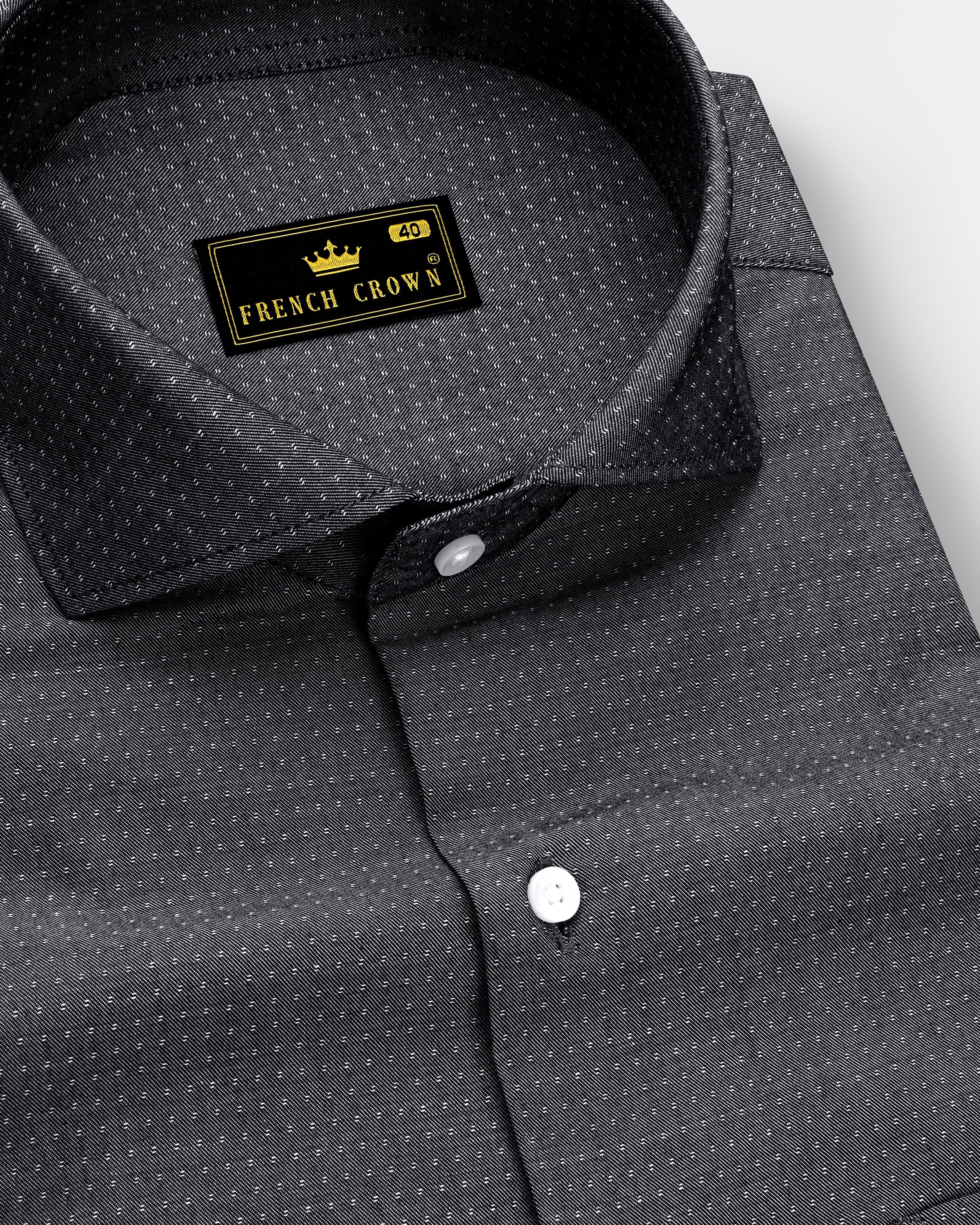 Storm Dust Gray Twill Premium Cotton Shirt