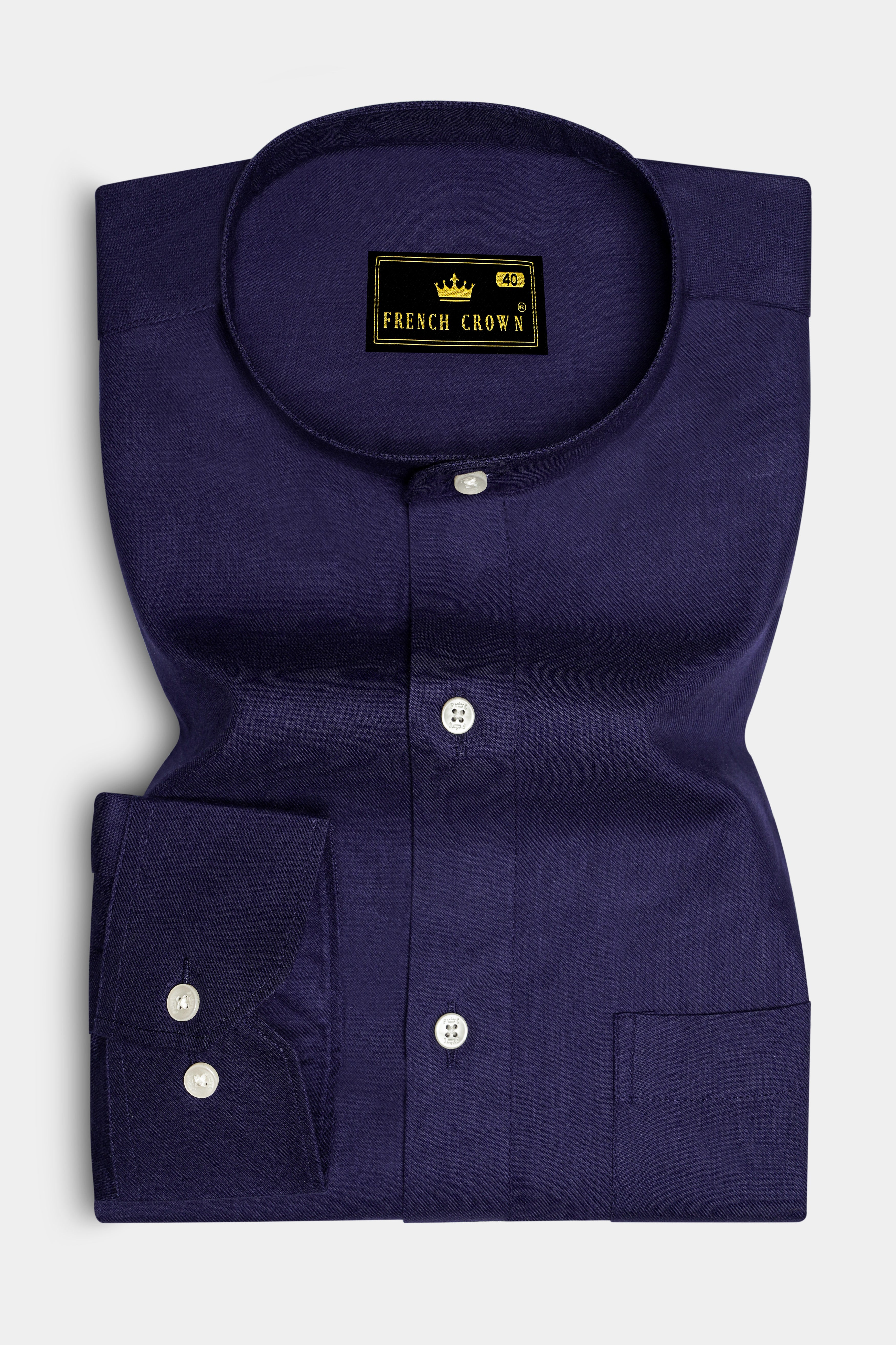 Haiti Blue Twill Premium Cotton Shirt