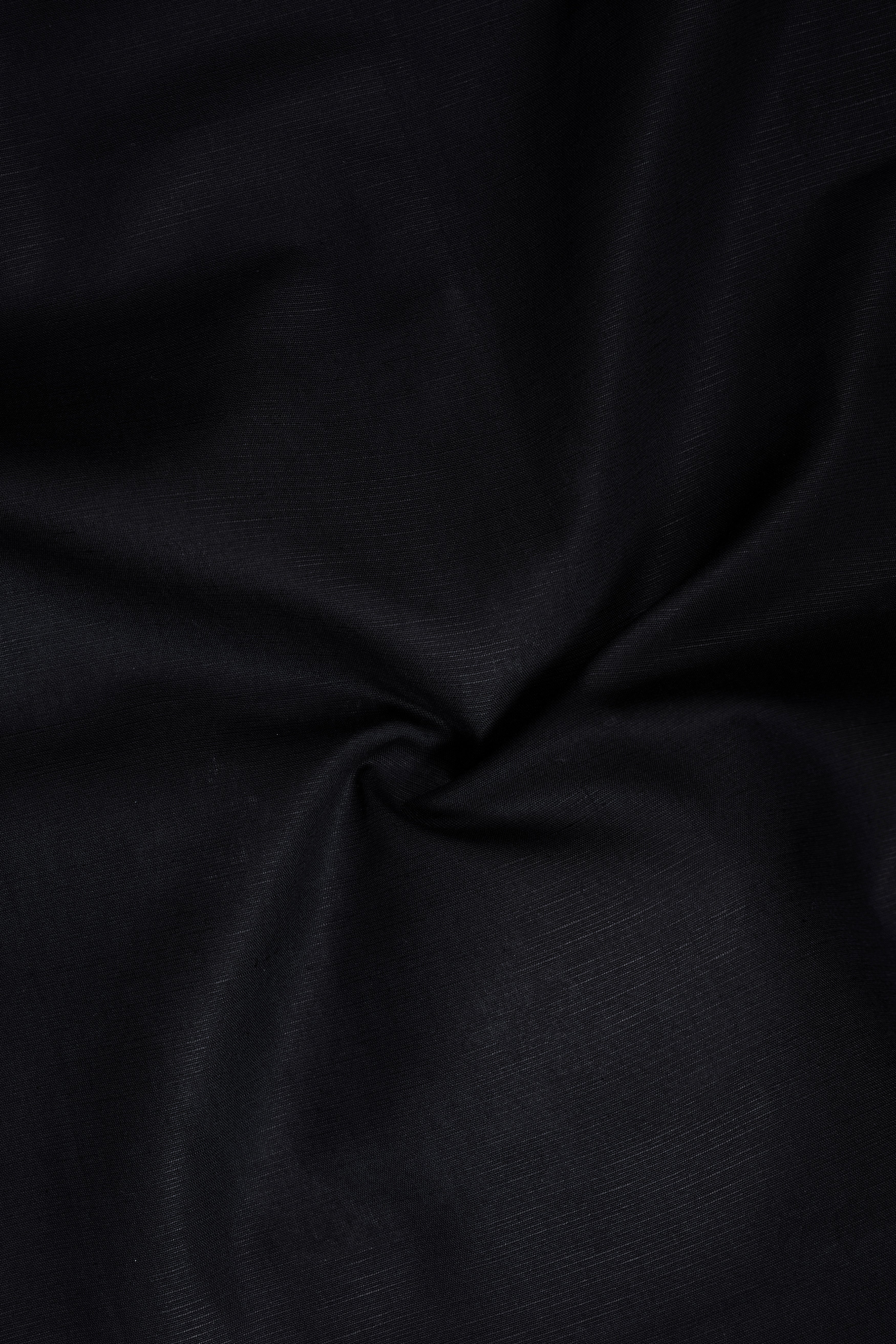 Midnight Black Luxurious Linen SHIRT