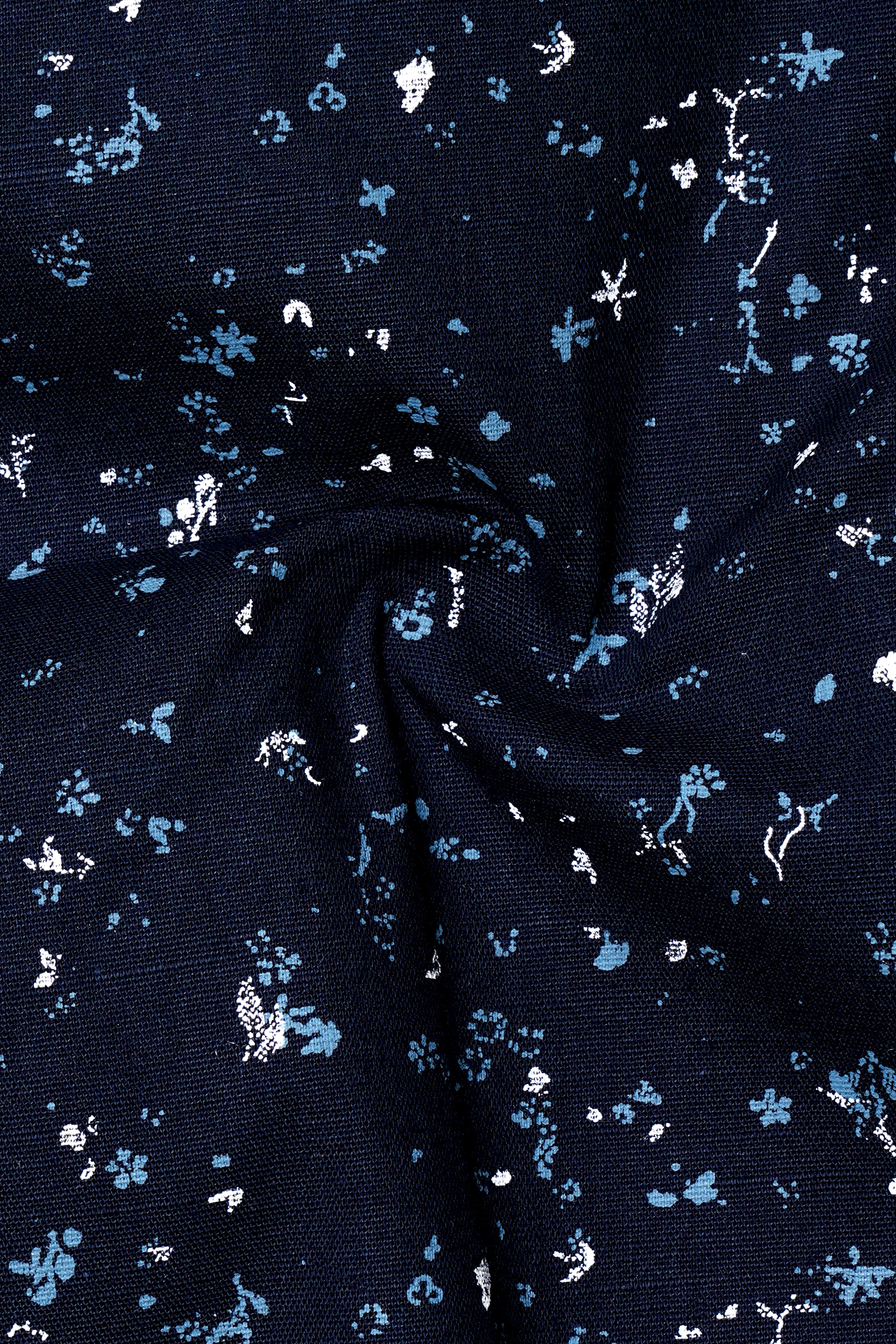 Mirage Blue Textured Luxurious Linen Kurta Shirt