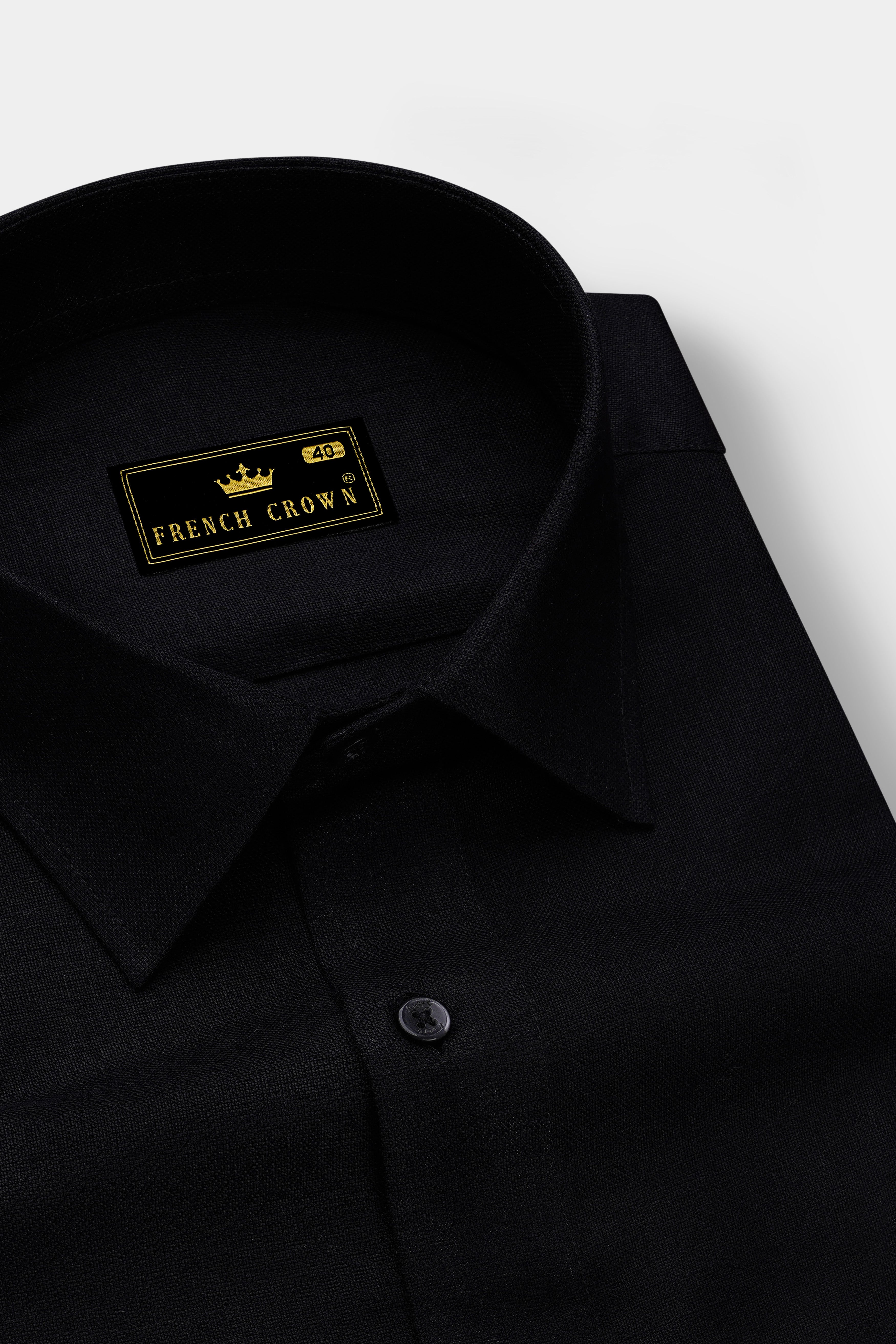 Jade Black Luxurious Linen Shirt