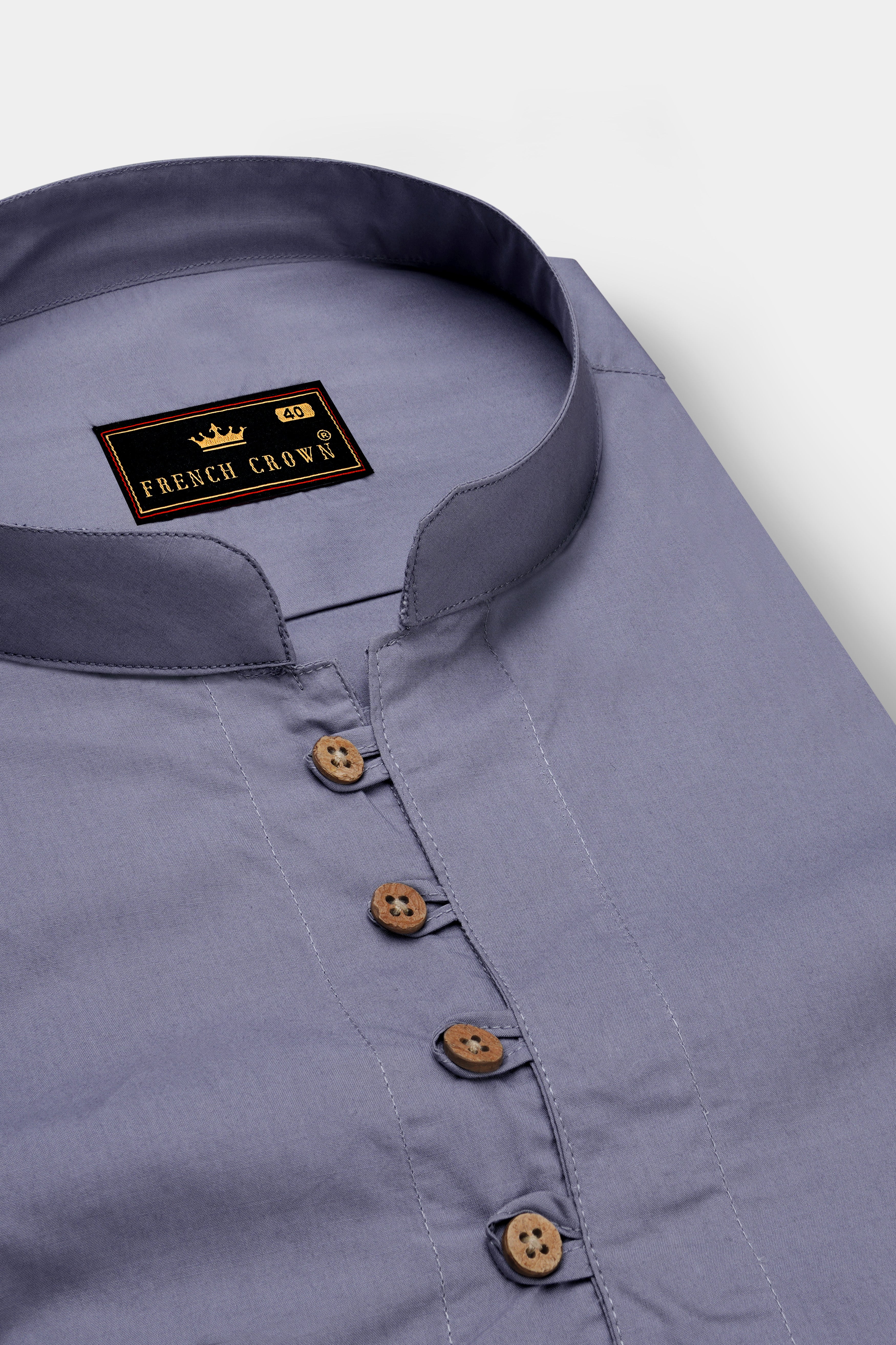 Venus Gray Premium Cotton Kurta Shirt