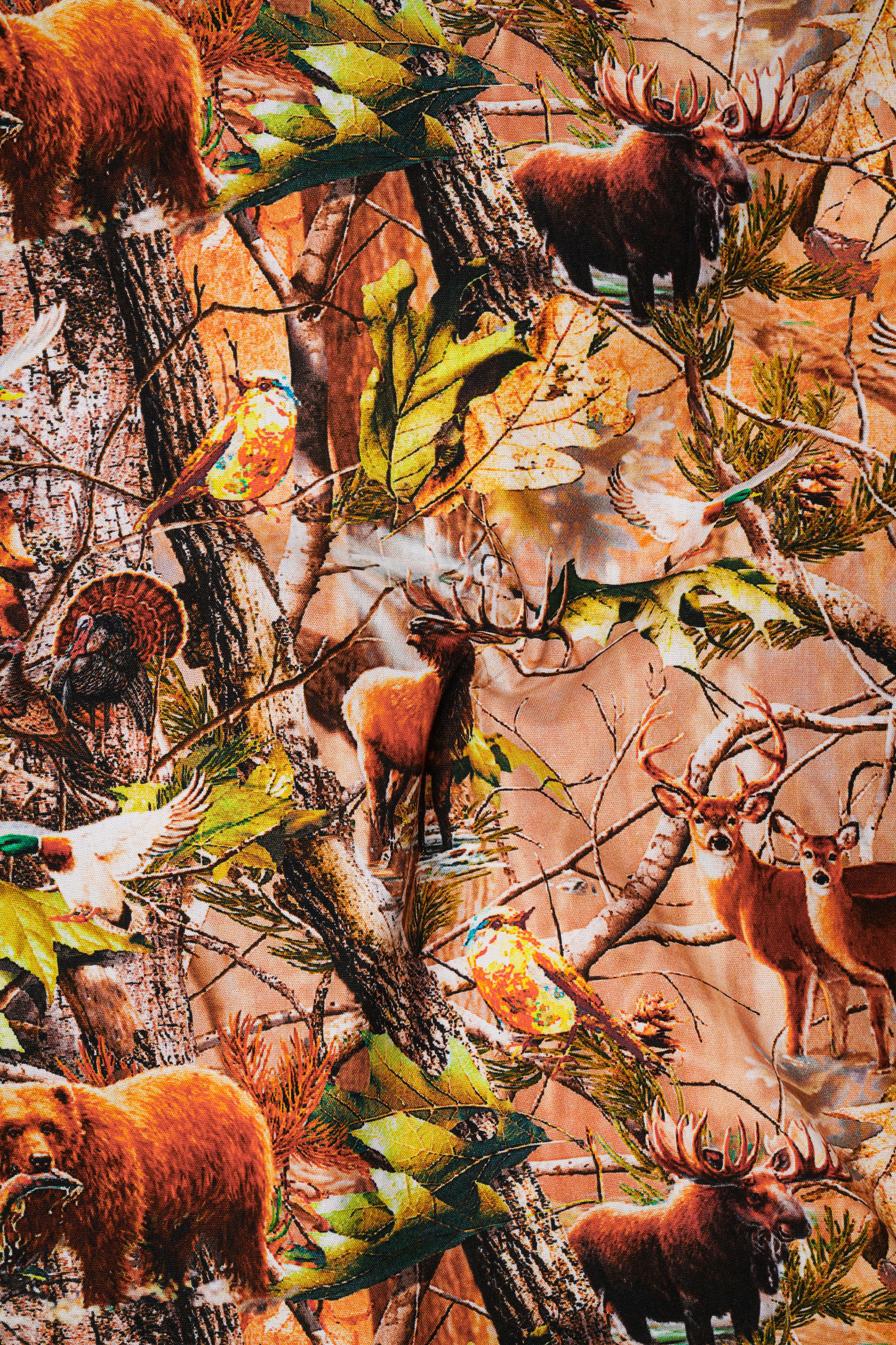 Mandys Beige Multicolour Tropical Printed Premium Cotton Kurta Shirt