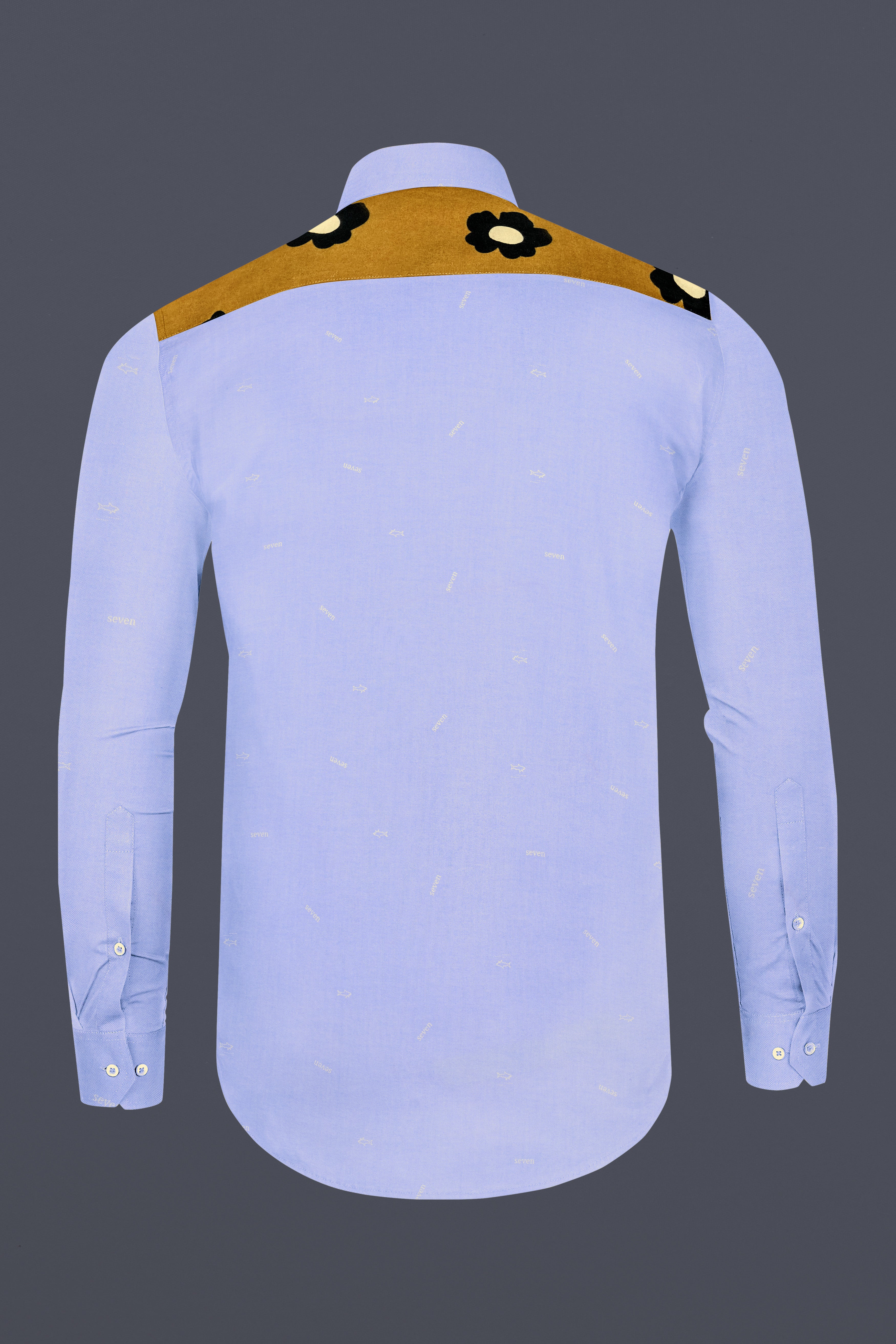 Perano Blue Royal Oxford Cowboy Style Designer Shirt
