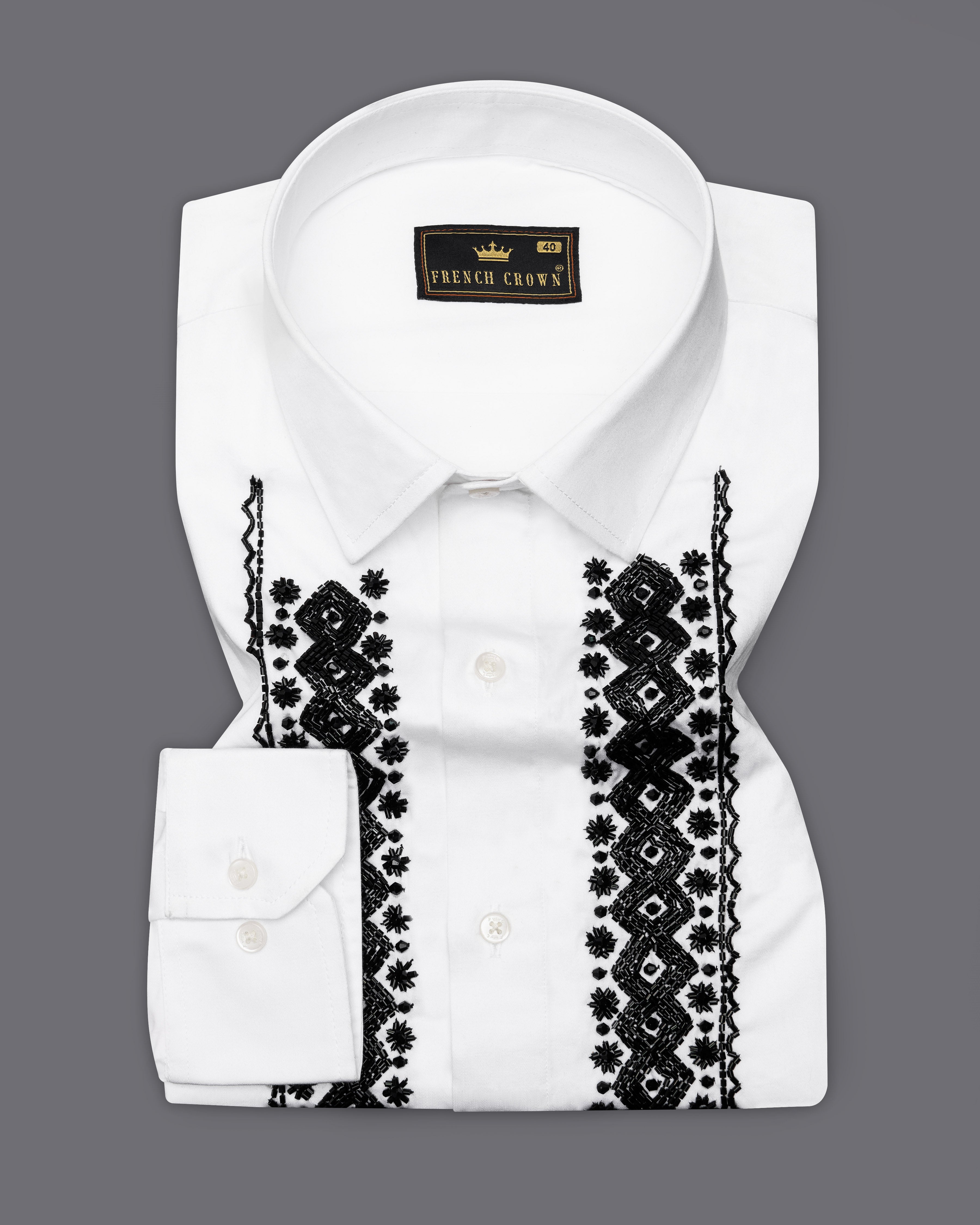 Bright White With Artisanal Aari Embroidery Super Soft Premium Cotton Designer Shirt 9800-E092-38, 9800-E092-H-38, 9800-E092-39, 9800-E092-H-39, 9800-E092-40, 9800-E092-H-40, 9800-E092-42, 9800-E092-H-42, 9800-E092-44, 9800-E092-H-44, 9800-E092-46, 9800-E092-H-46, 9800-E092-48, 9800-E092-H-48, 9800-E092-50, 9800-E092-H-50, 9800-E092-52, 9800-E092-H-52
