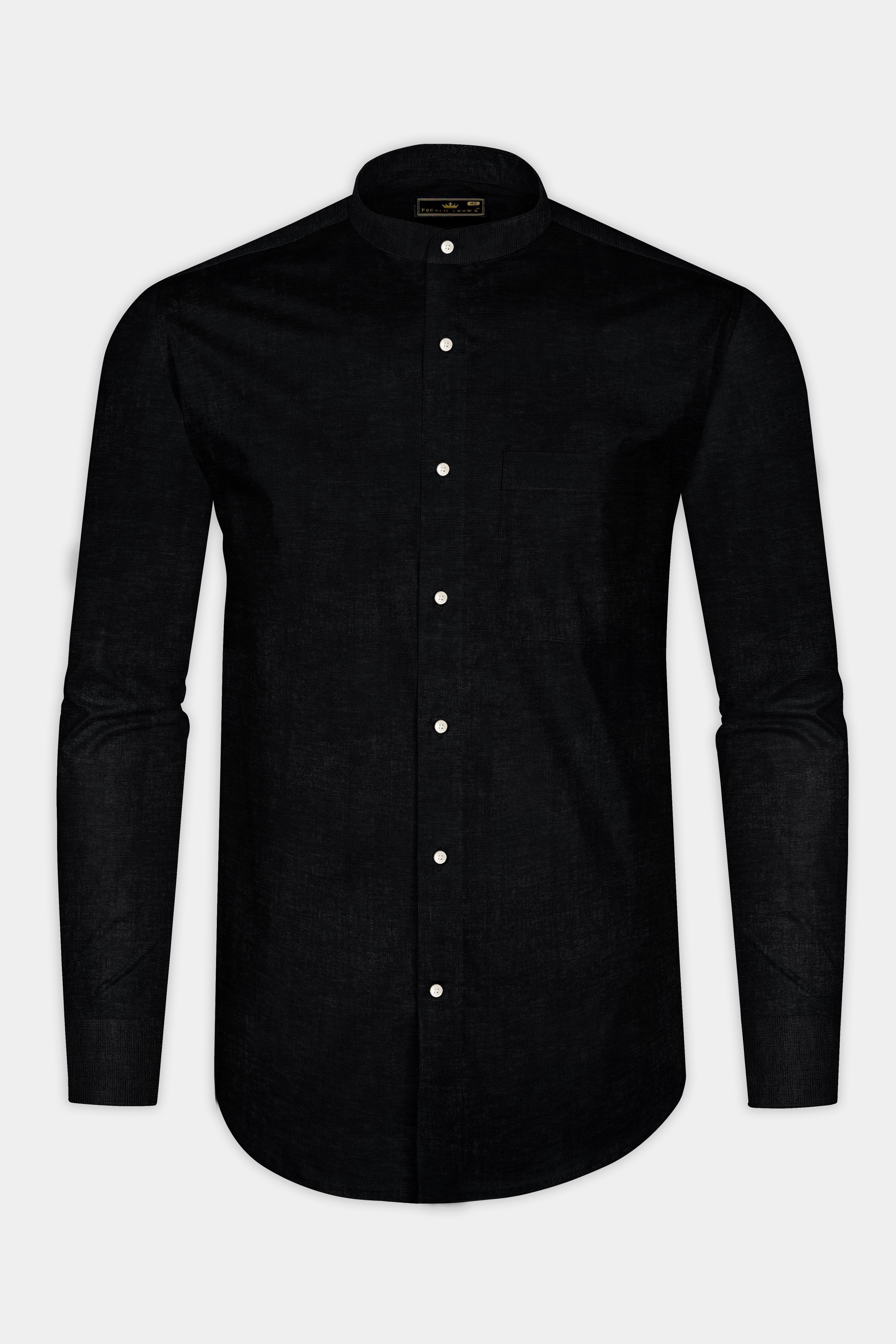 Grease Black Luxurious Linen SHIRT