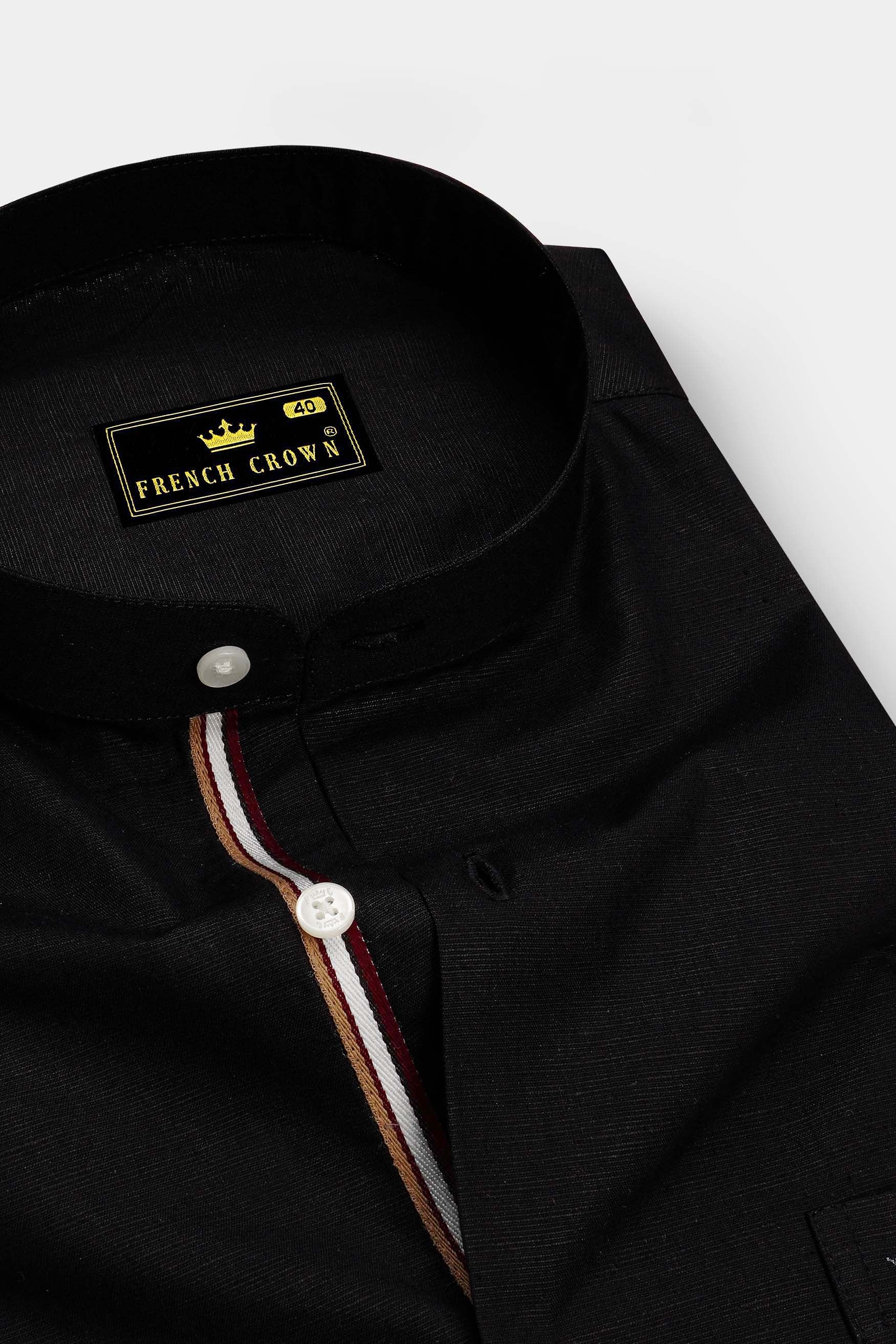 Grease Black Luxurious Linen SHIRT